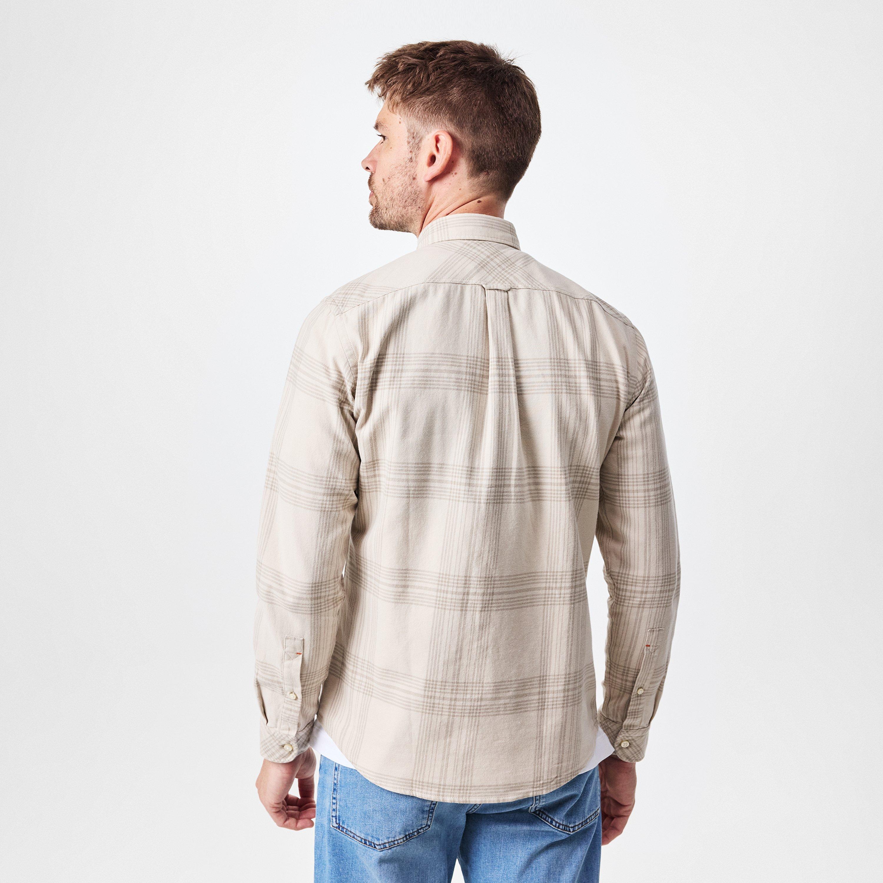 Light Beige 273 - Boss - Men's Rickert M Patterned Long-Sleeve Shirt - 3