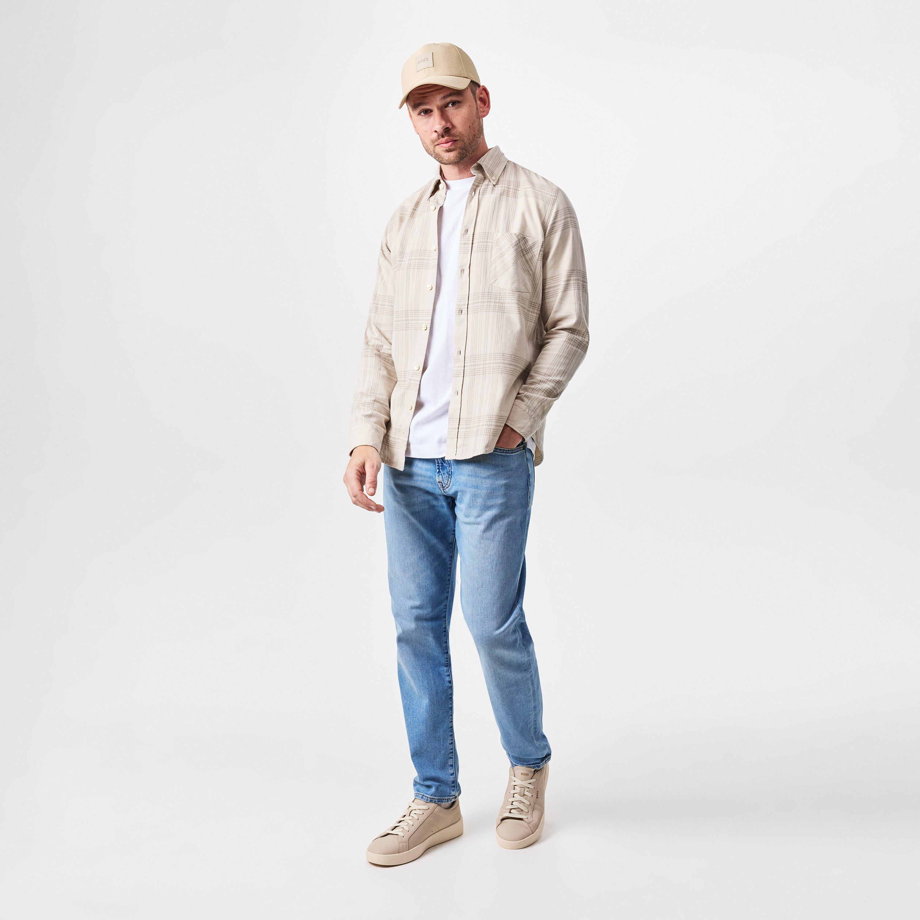 Light Beige 273 - Boss - Men's Rickert M Patterned Long-Sleeve Shirt - 5