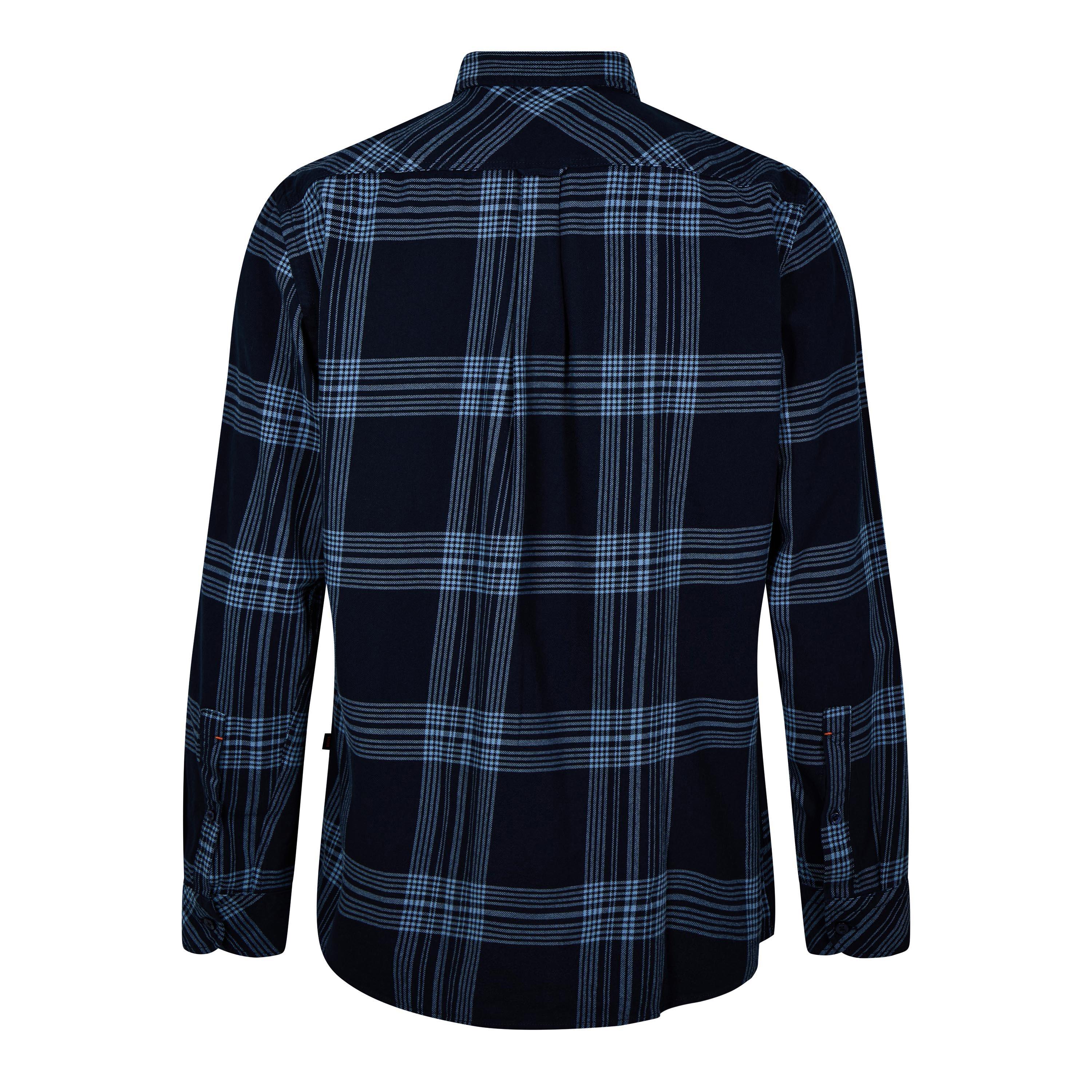 Dark Blue 405 - Boss - Men's Rickert M Orange Long Sleeve Patterned Shirt - 2