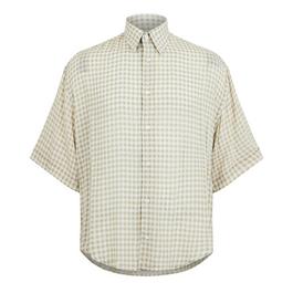 Ami Paris Short Sleeve Check Shirt