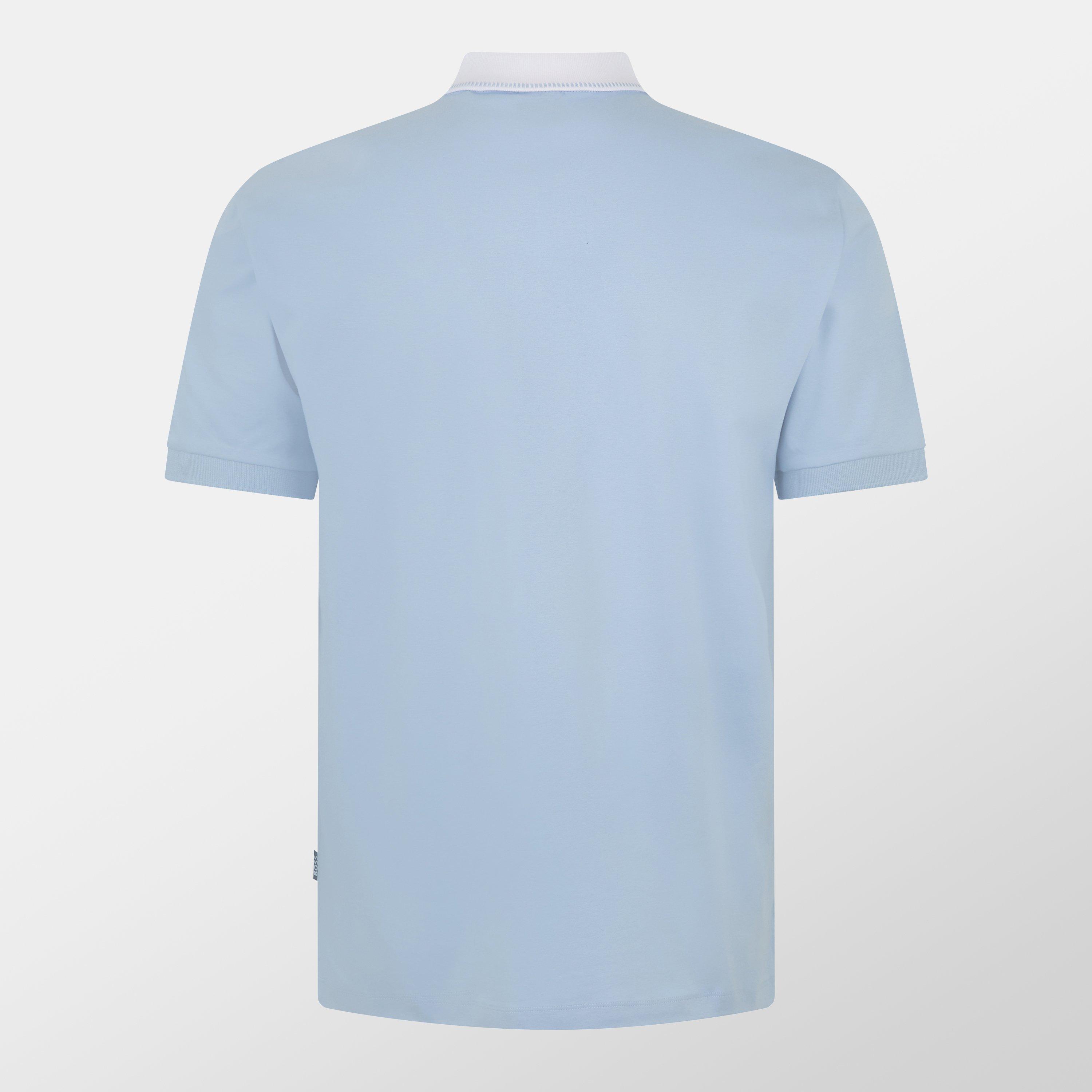 Lt Pas Blue 450 - Boss - Men's Phillipson Cotton Short Sleeve Slim Fit Polo Shirt - 2