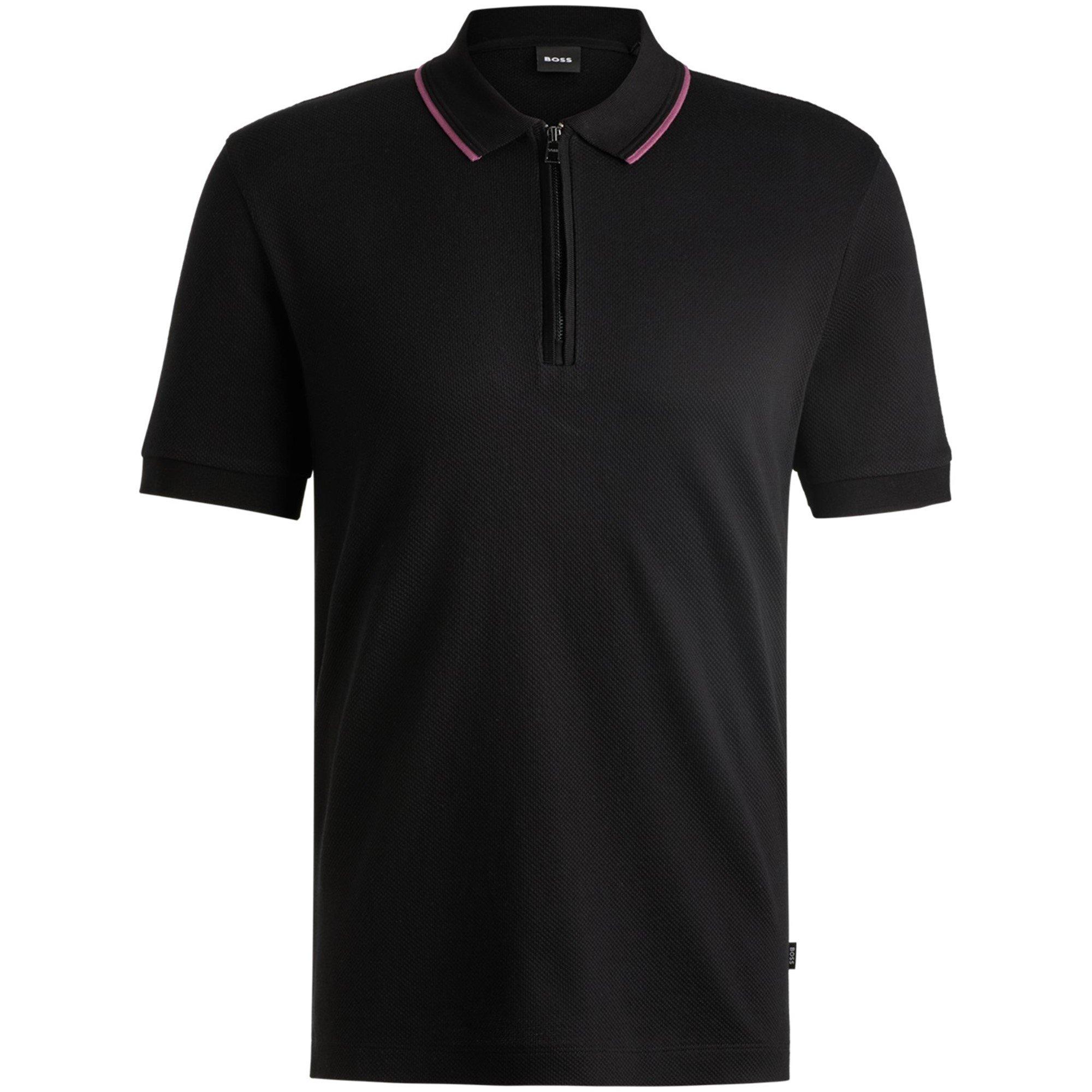 Black 002 - Boss - Men's H-Paras 59 Short Sleeve Polo Shirt - 1
