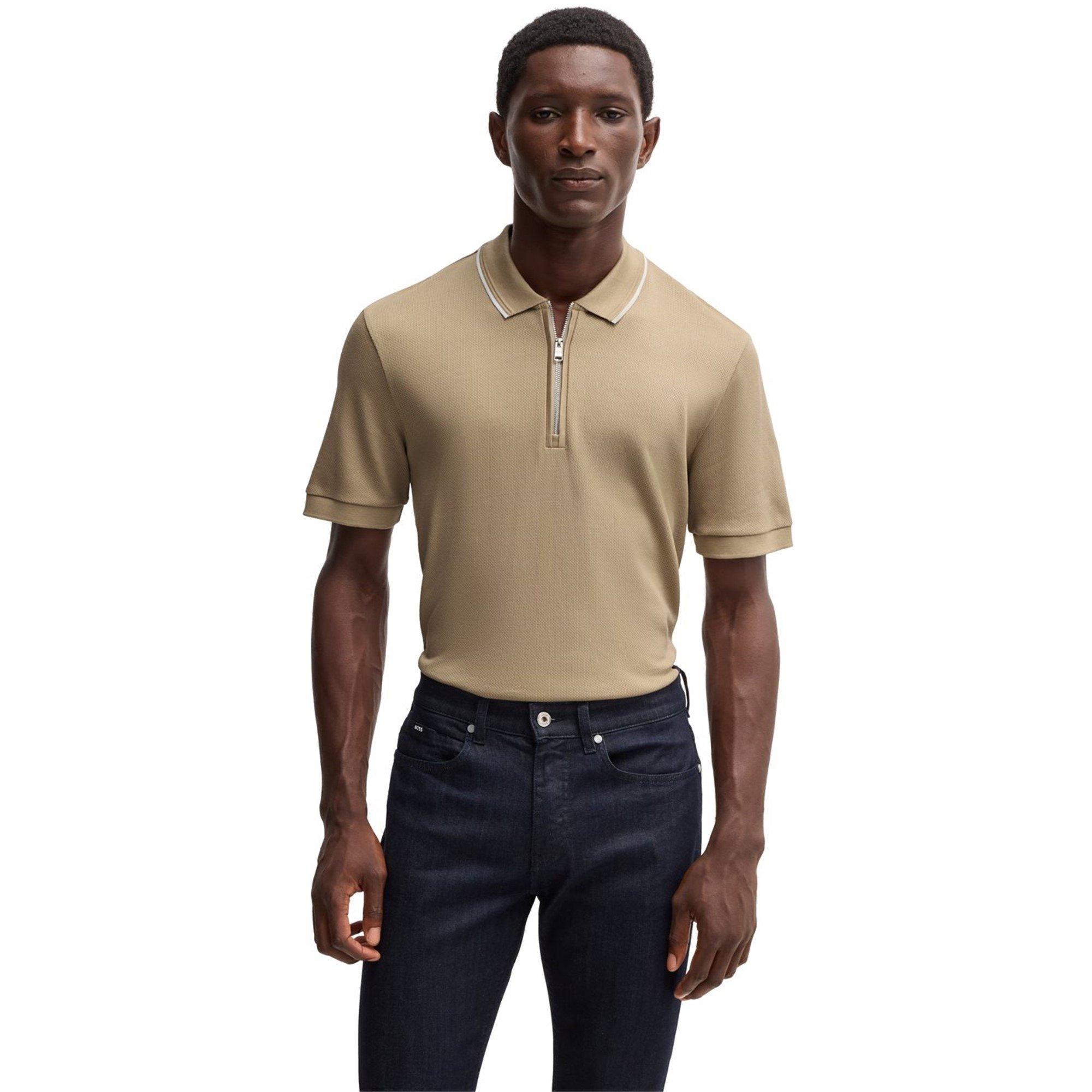 Light Beige 275 - Boss - Men's HParas TypeShort-Sleeve Polo - 2