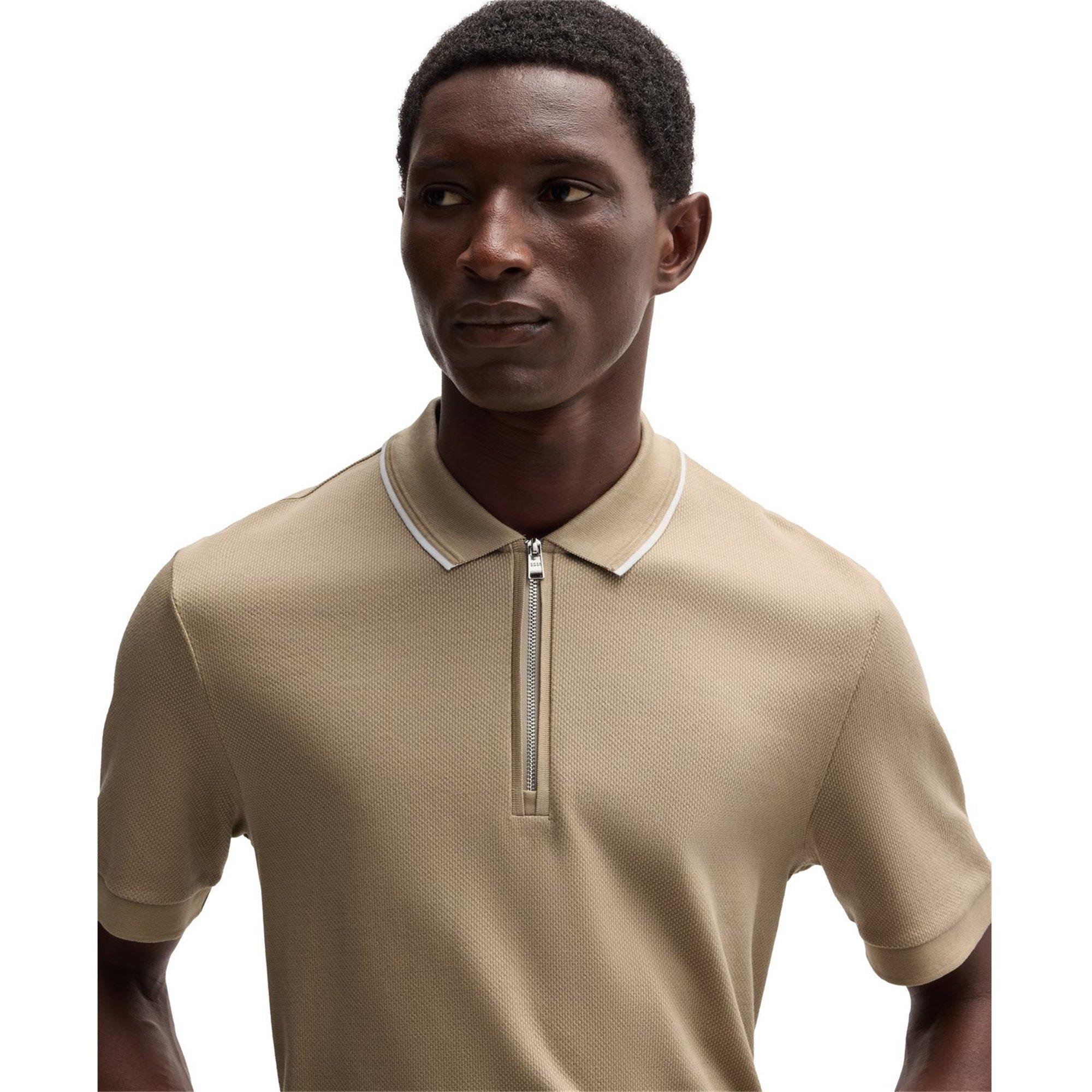 Light Beige 275 - Boss - Men's HParas TypeShort-Sleeve Polo - 4