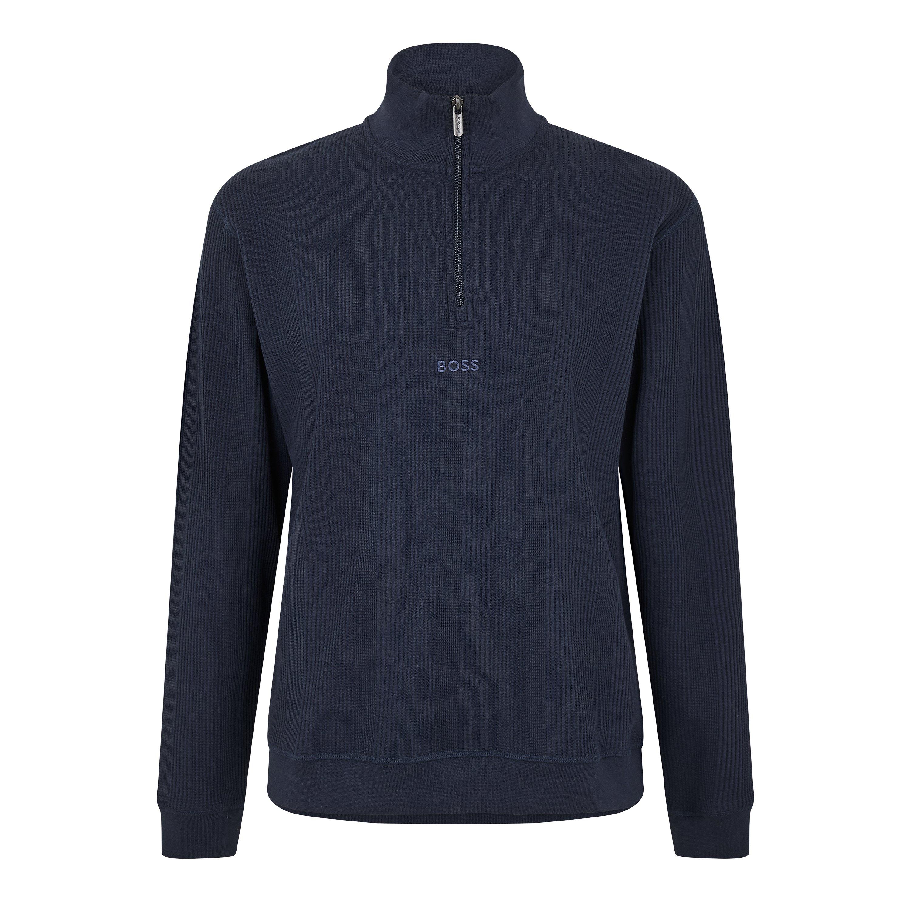 Dark Blue 403 - Boss - Men's Structure 1/4 Zip Fleece Top - 1