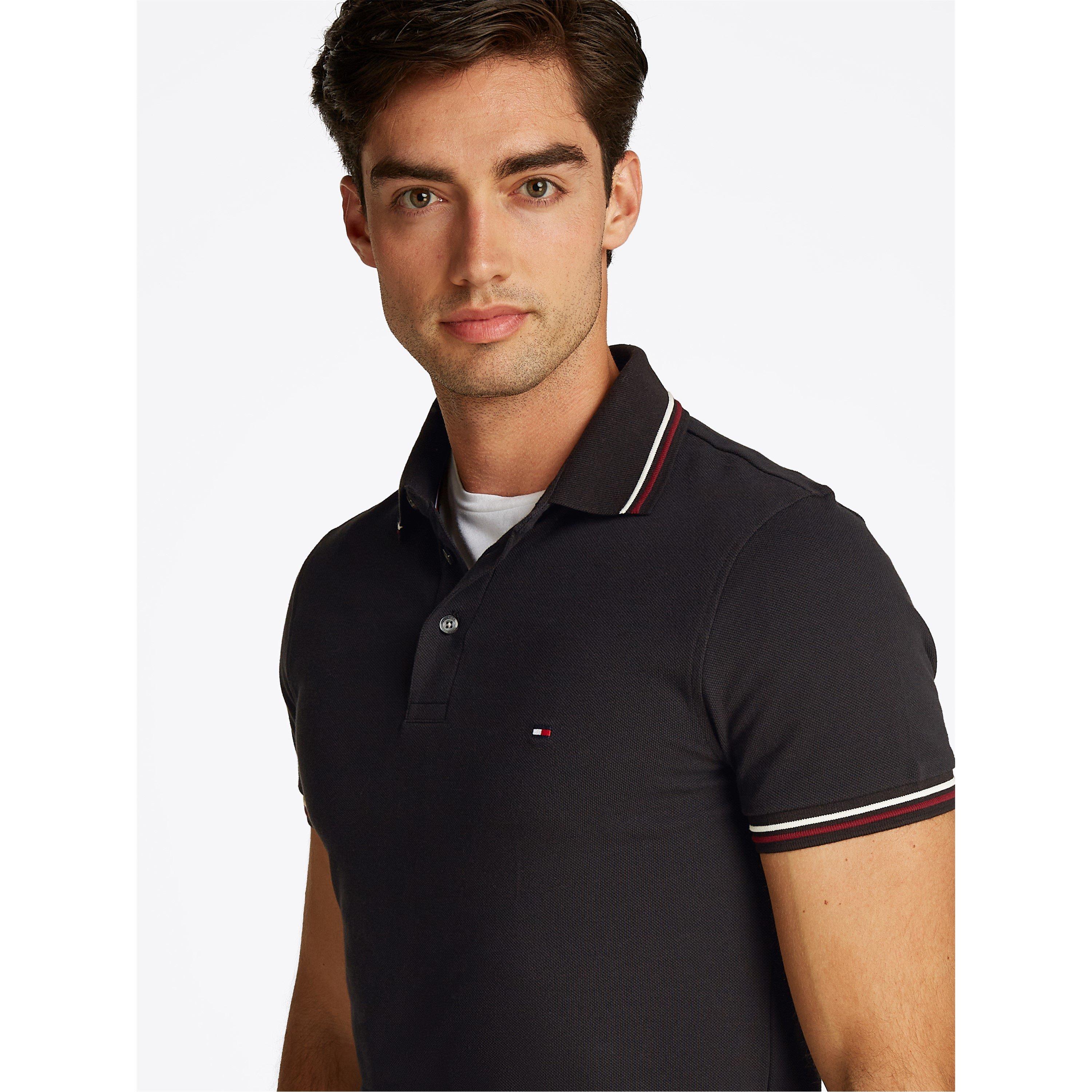 Black BDS - Tommy Hilfiger - TIPPED SLIM FIT POLO - 5