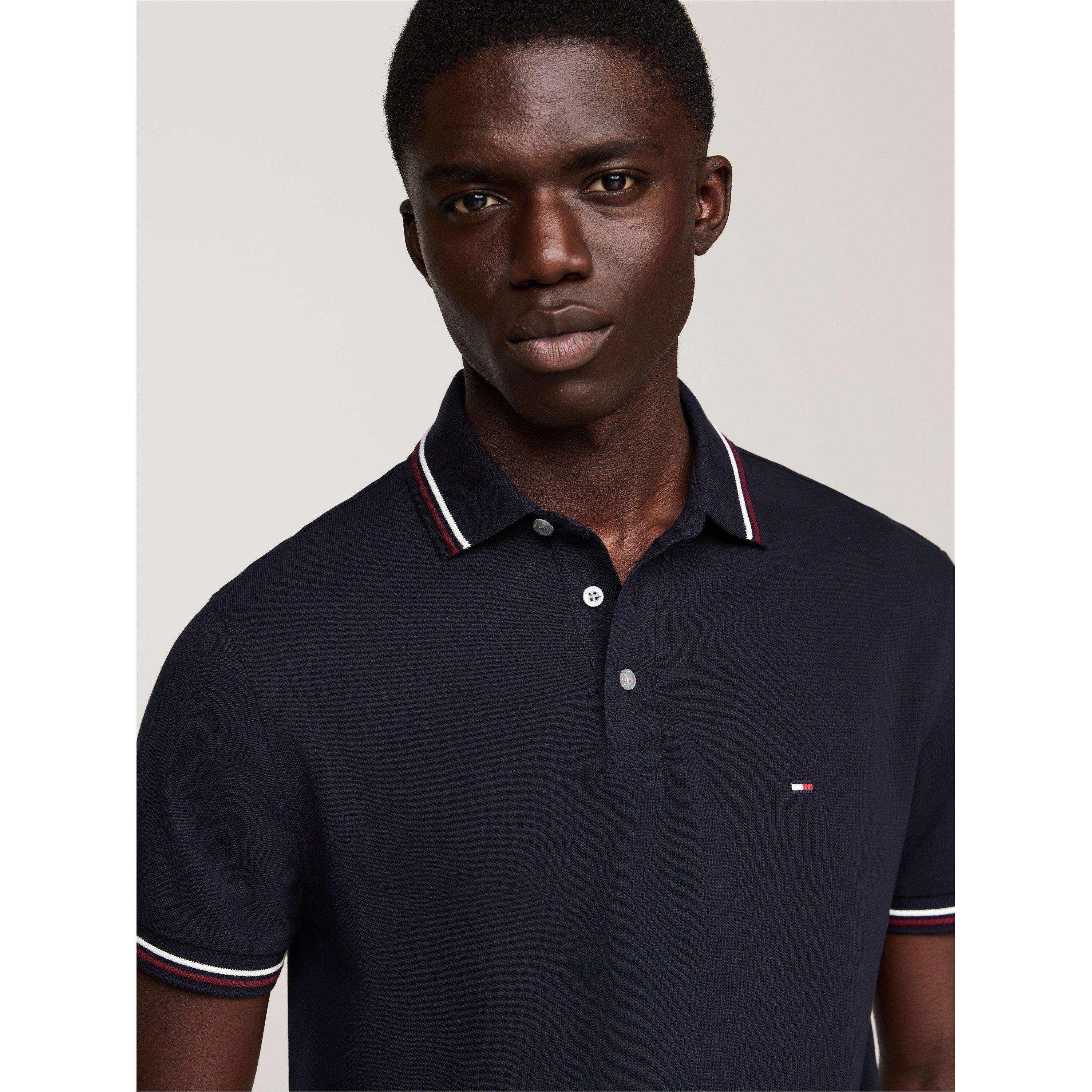 Desert Sky DW5 - Tommy Hilfiger - TIPPED SLIM FIT POLO - 5