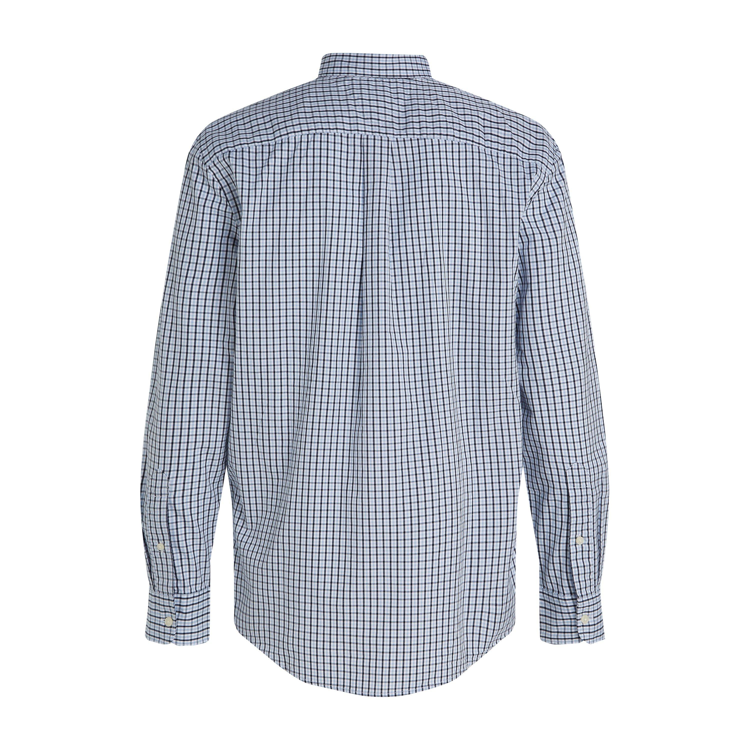 Sweet Blue 0G1 - Tommy Hilfiger - Men's Flex Poplin Gingham Long-Sleeve Patterned Shirt - 2