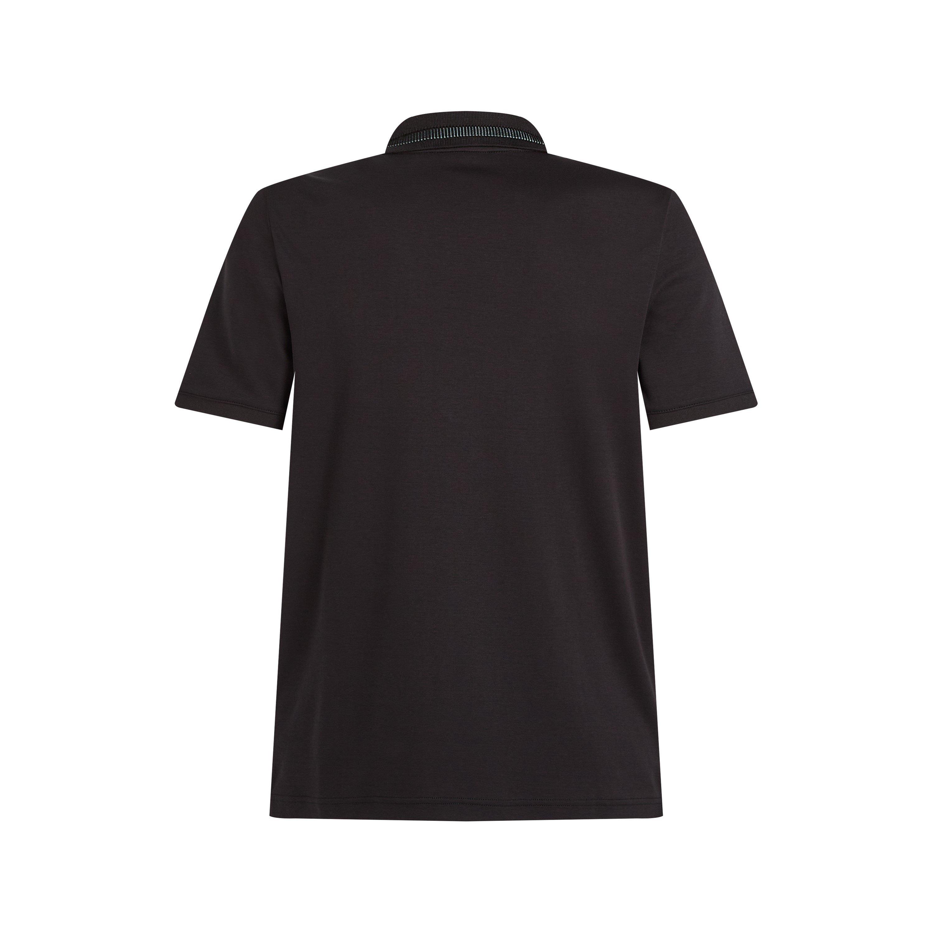 Ck Black BEH - Calvin Klein - Men's Liquid Touch Textured Collar Short-Sleeve Polo Shirt - 2