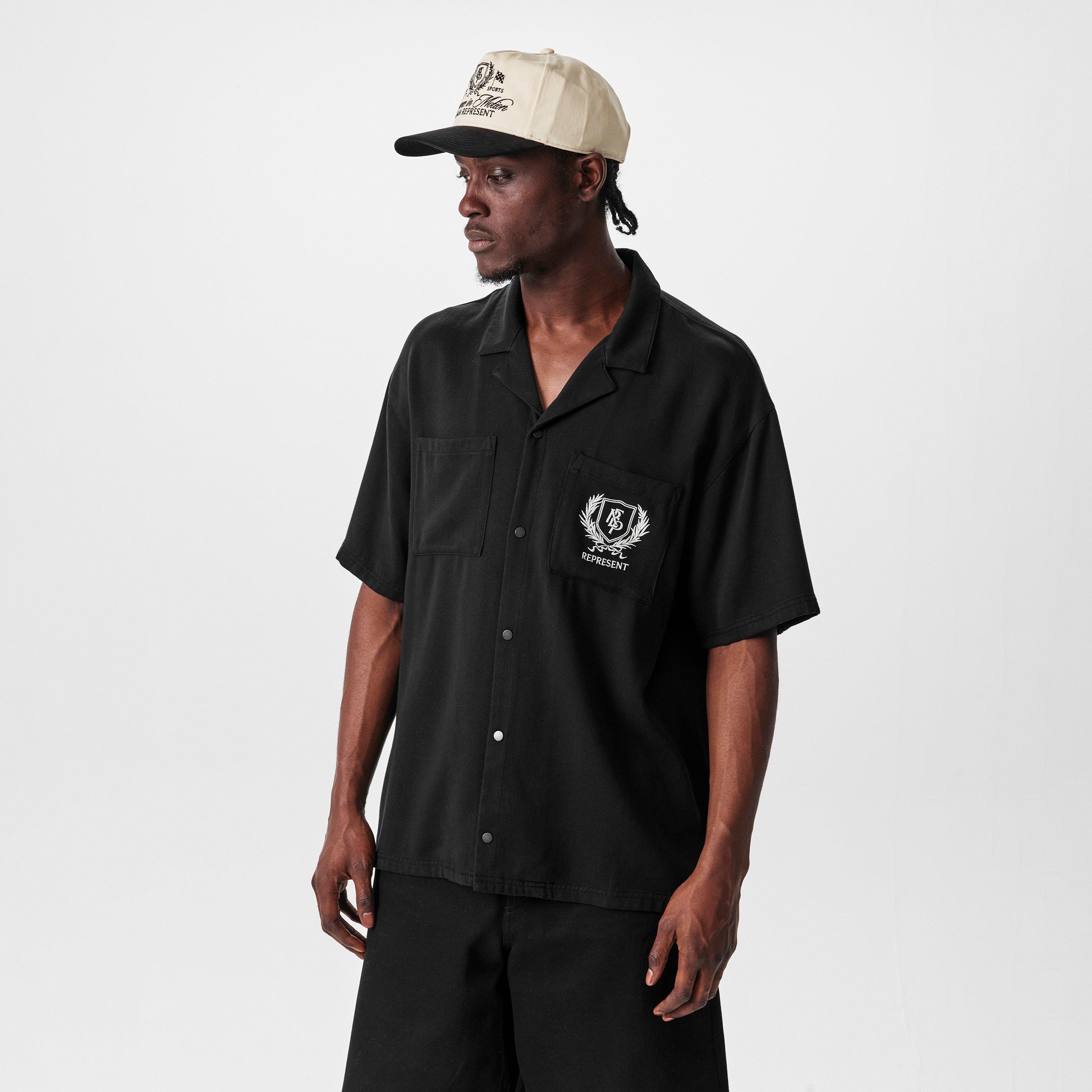 Jet Black - Represent - Men's Rep Crest S/S Shirt, Iconic Crest Shirt - 3