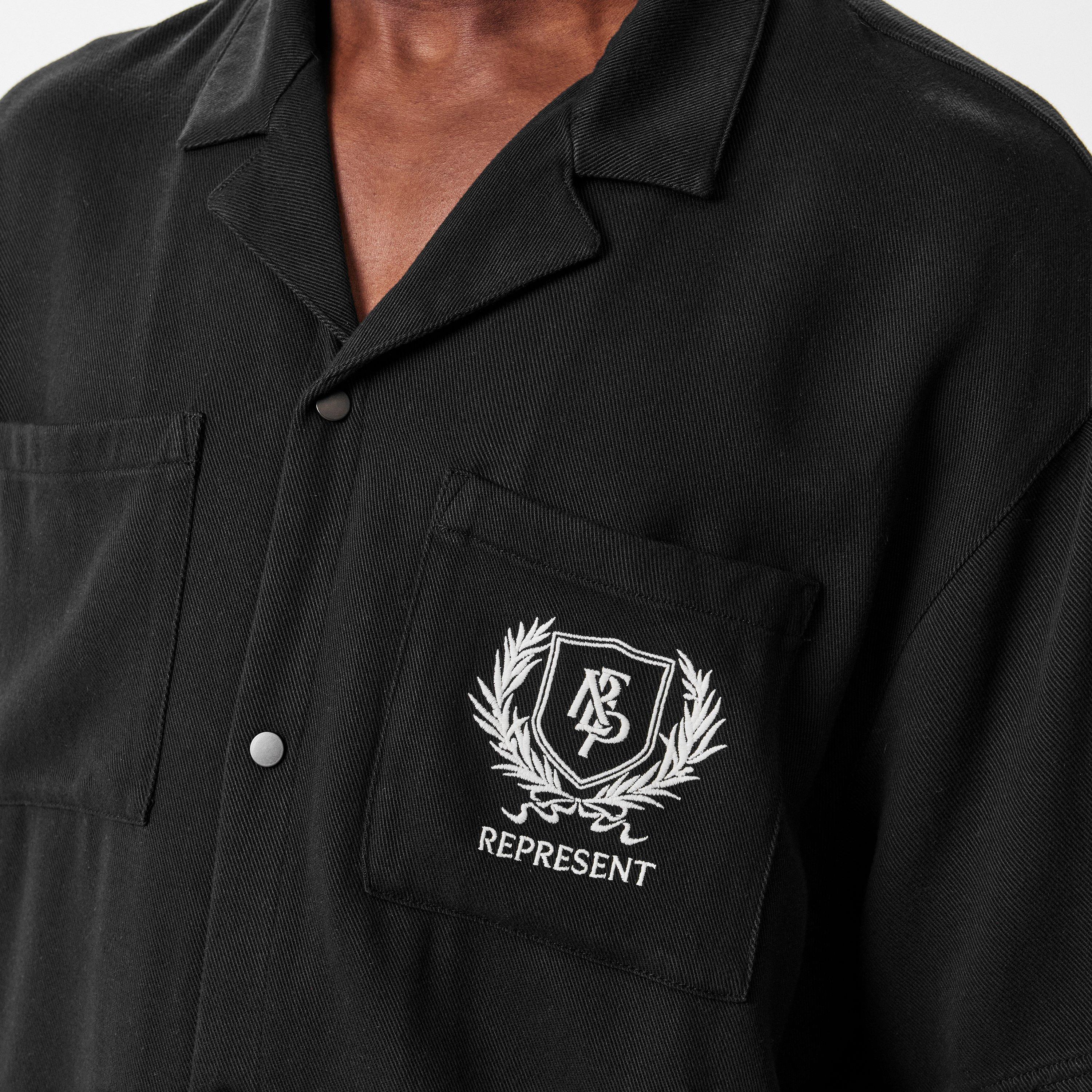 Jet Black - Represent - Men's Rep Crest S/S Shirt, Iconic Crest Shirt - 5