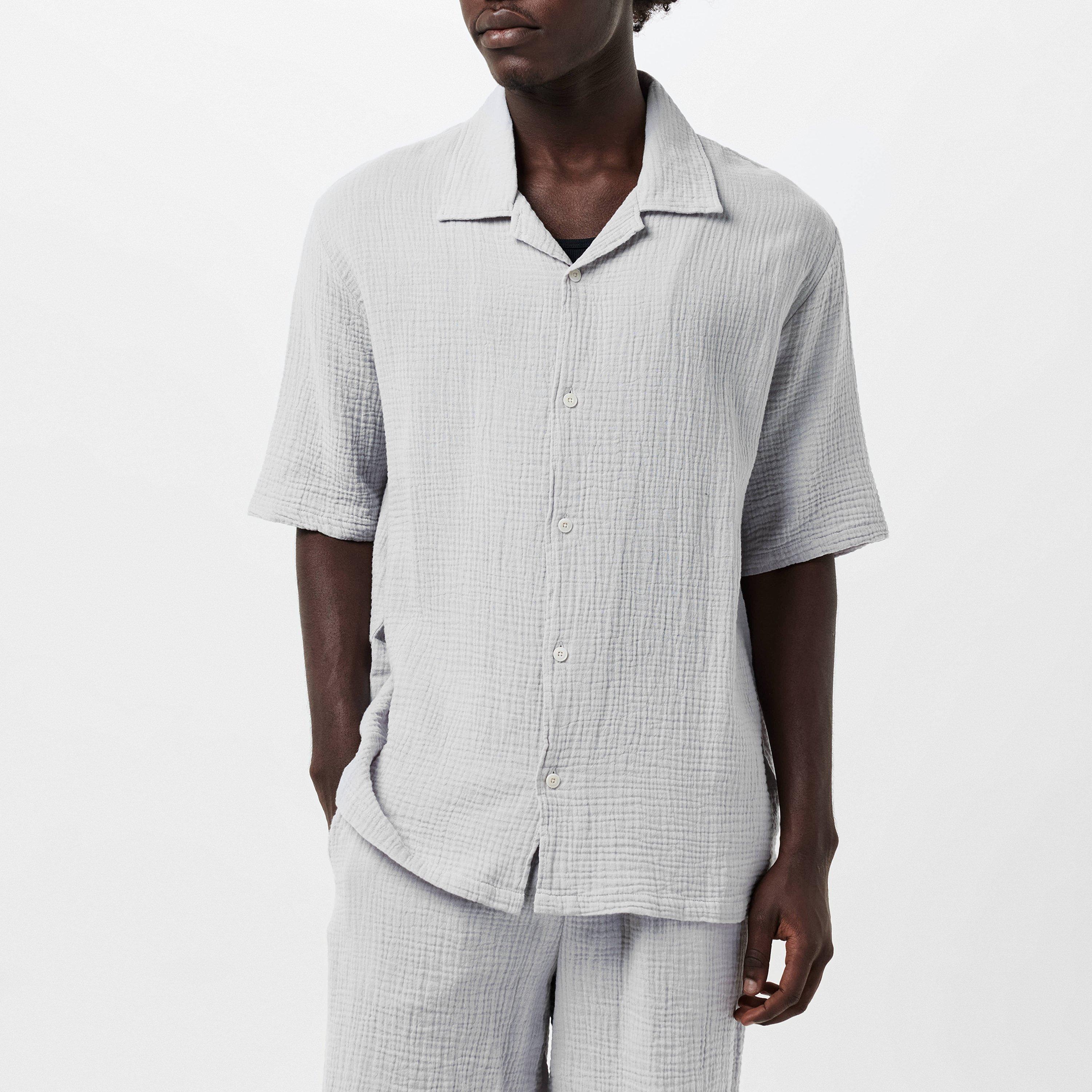 Light Grey 019 - Albam - Crinkle Holiday Shirt - 3