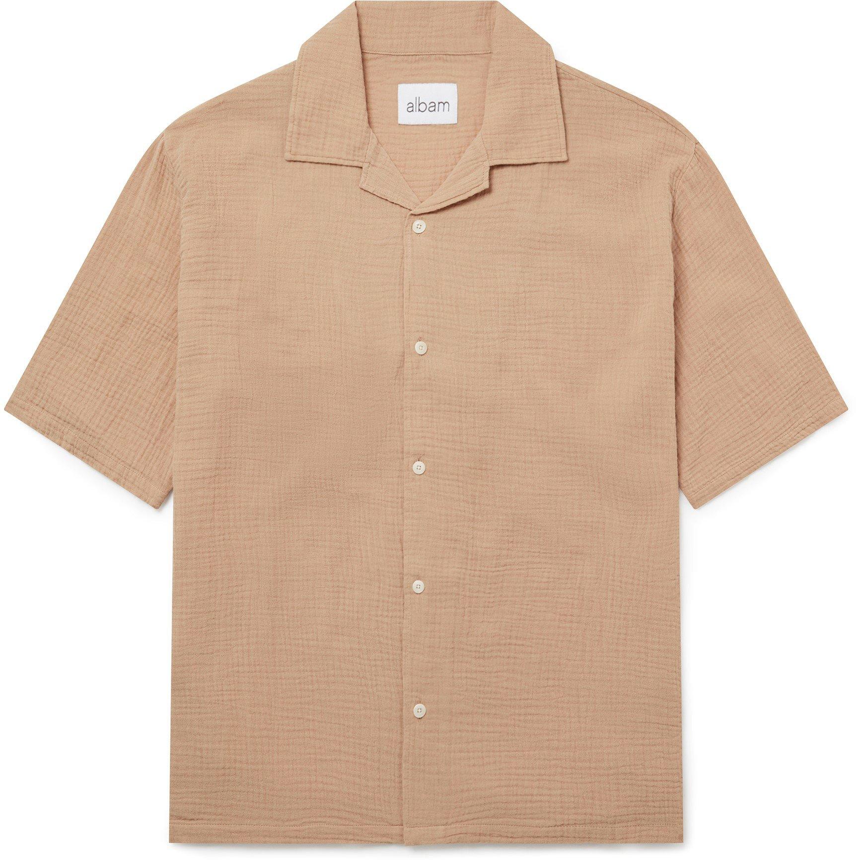Warm Beige 022 - Albam - Crinkle Holiday Shirt - 1