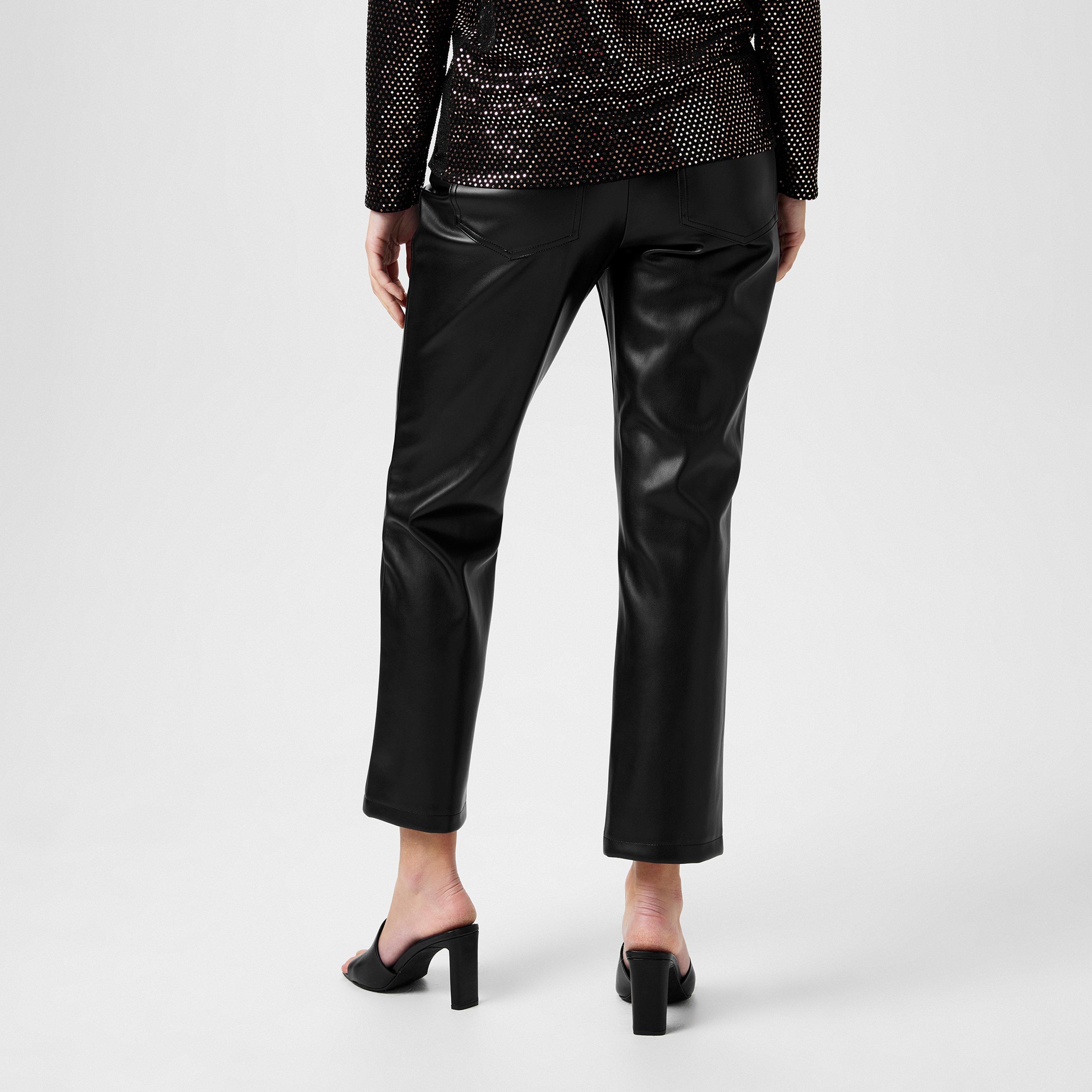 Noir - Biba - Biba PU Straight Leg Trouser - 2