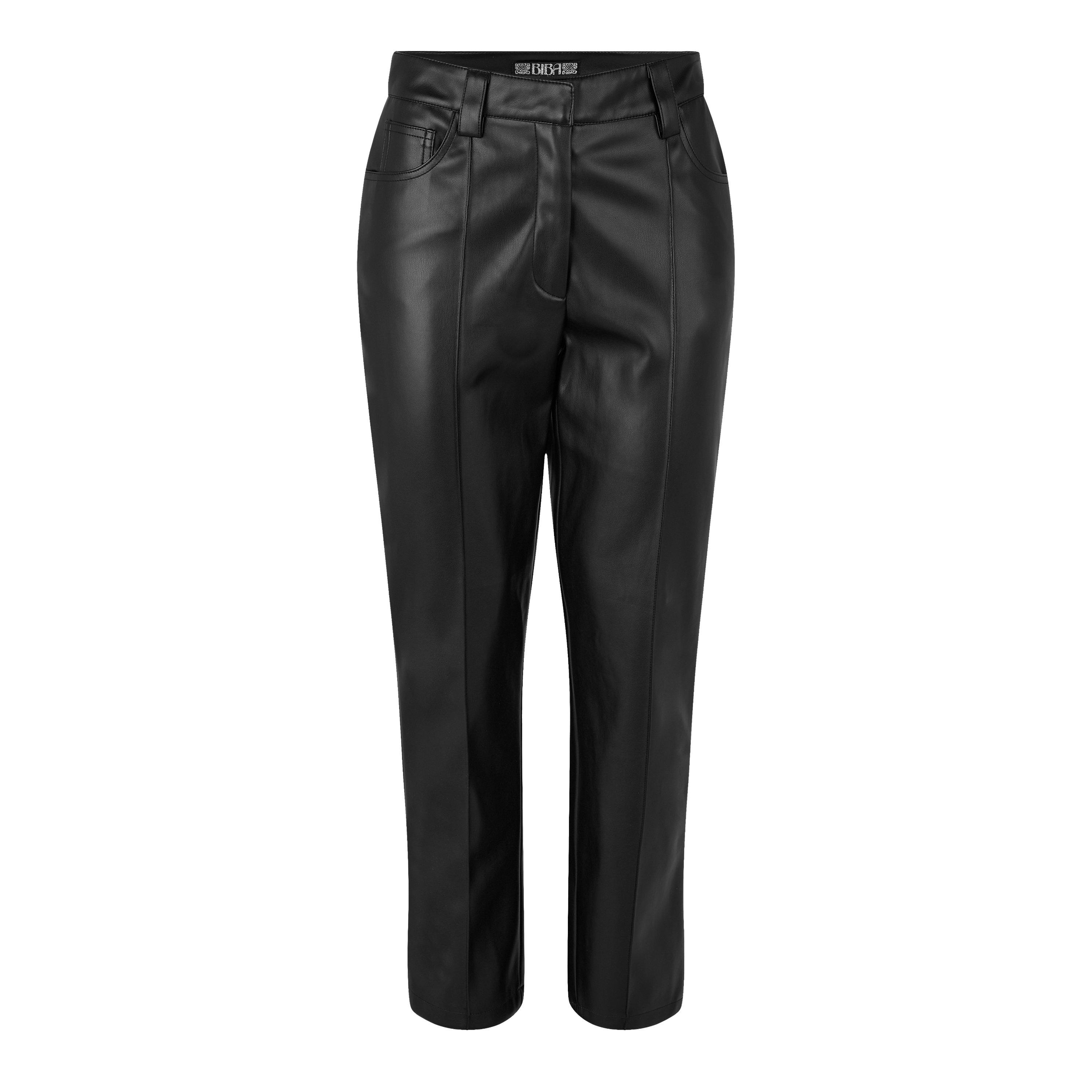 Noir - Biba - Biba PU Straight Leg Trouser - 5