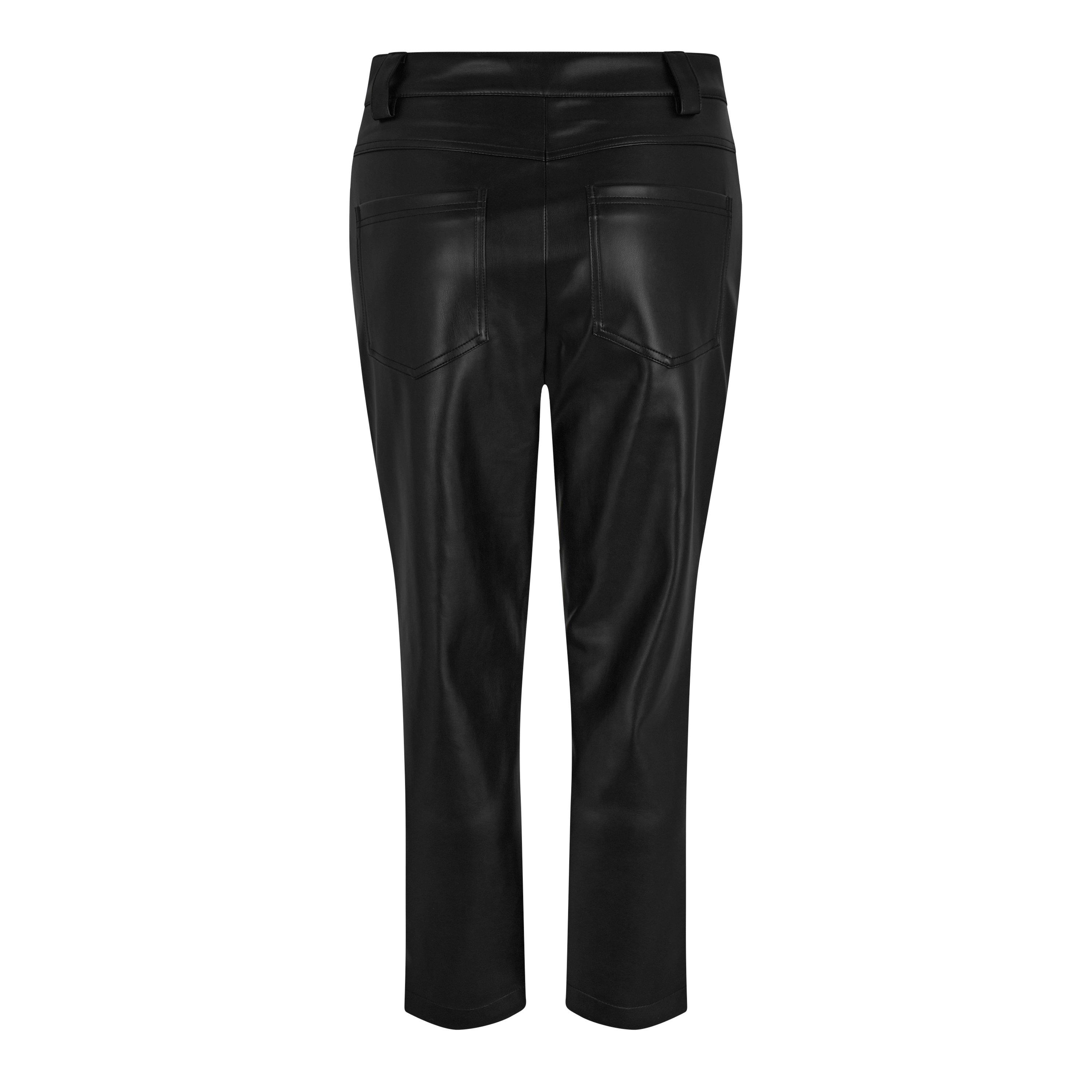 straight pu trouser