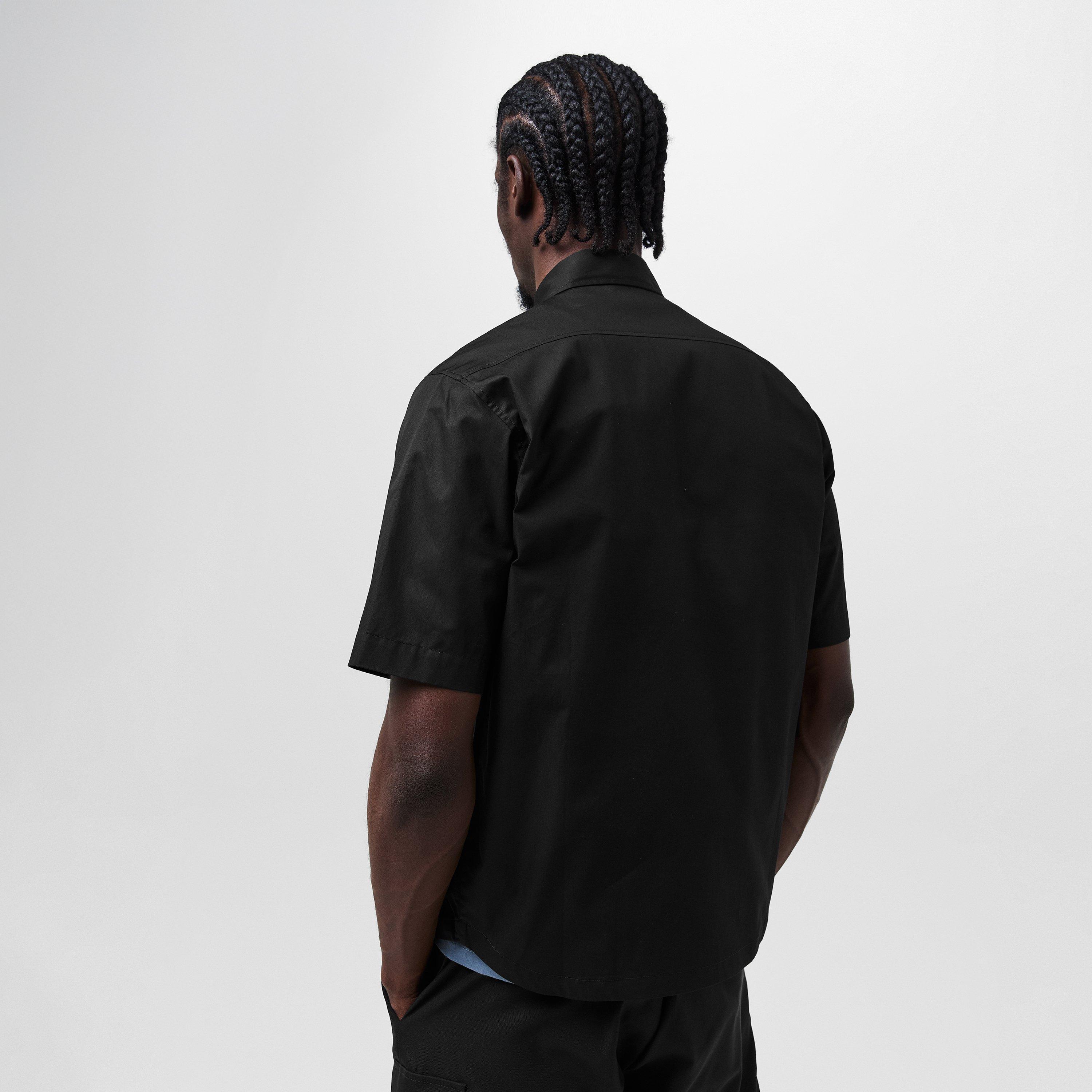 Black 999 - CP Company Metropolis - Men's Short-Sleeve Oxford Shirt - 4