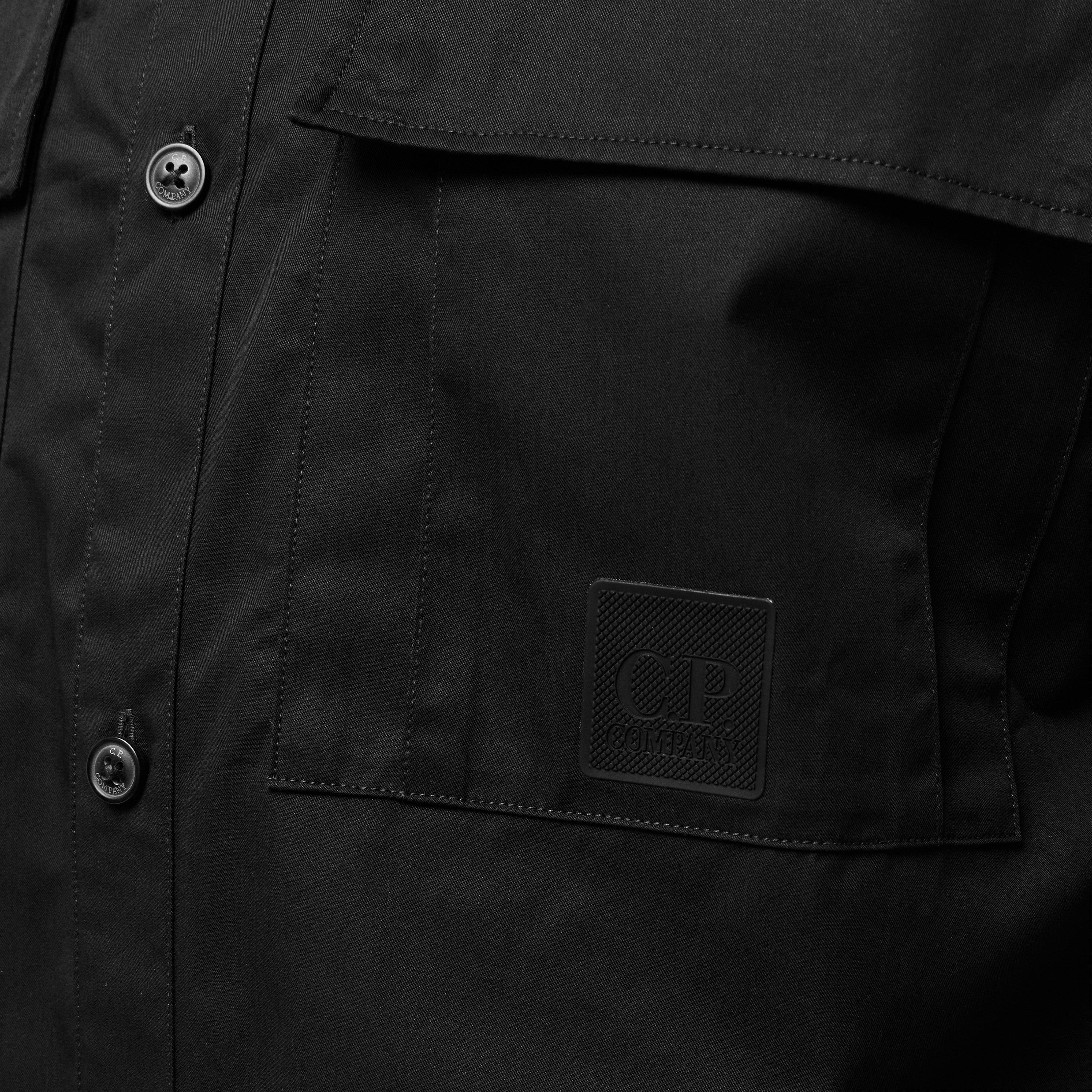 Black 999 - CP Company Metropolis - Men's Short-Sleeve Oxford Shirt - 5