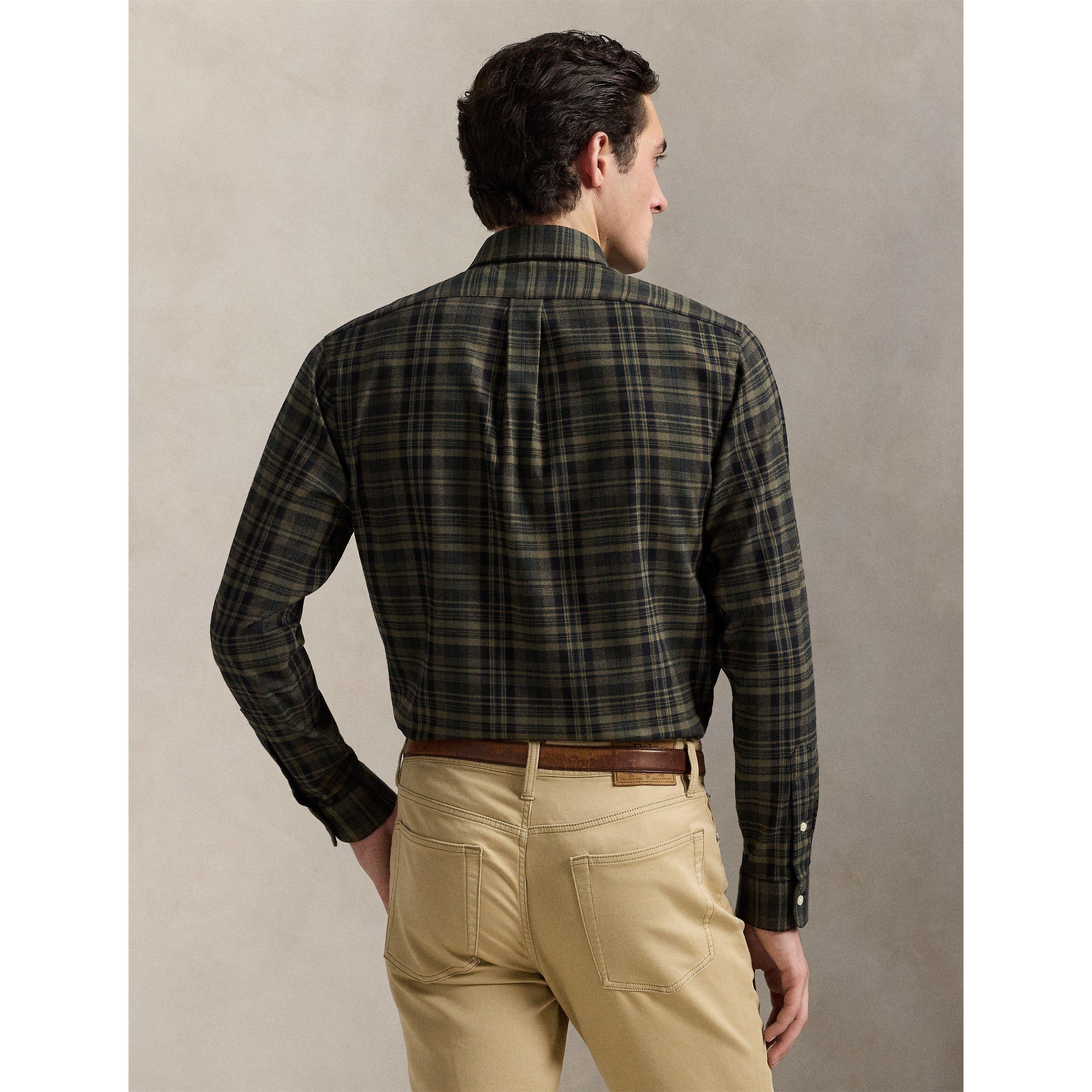 Olv Khaki Multi - Polo Ralph Lauren - Check Twill Long Sleeve Shirt - 3