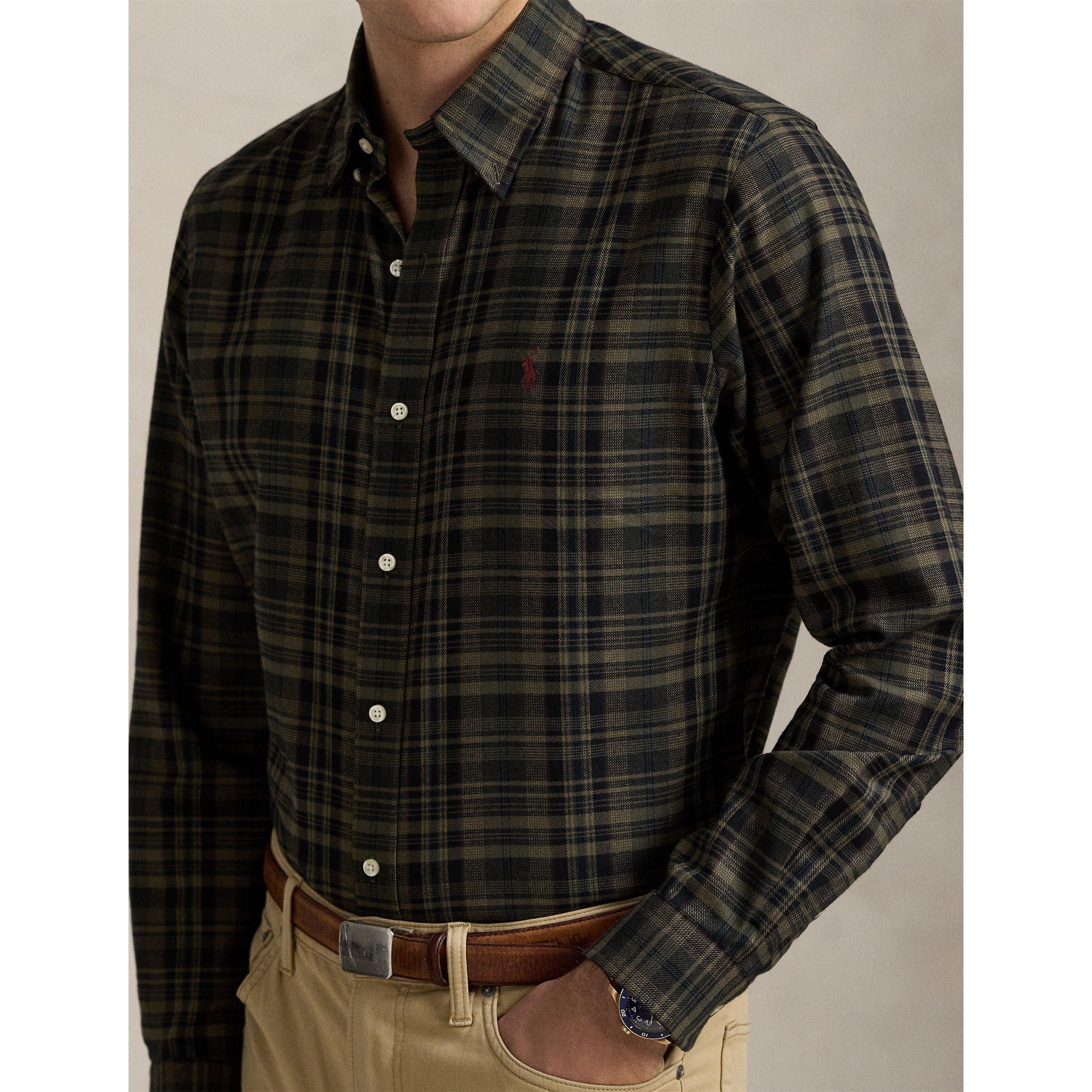 Olv Khaki Multi - Polo Ralph Lauren - Check Twill Long Sleeve Shirt - 4