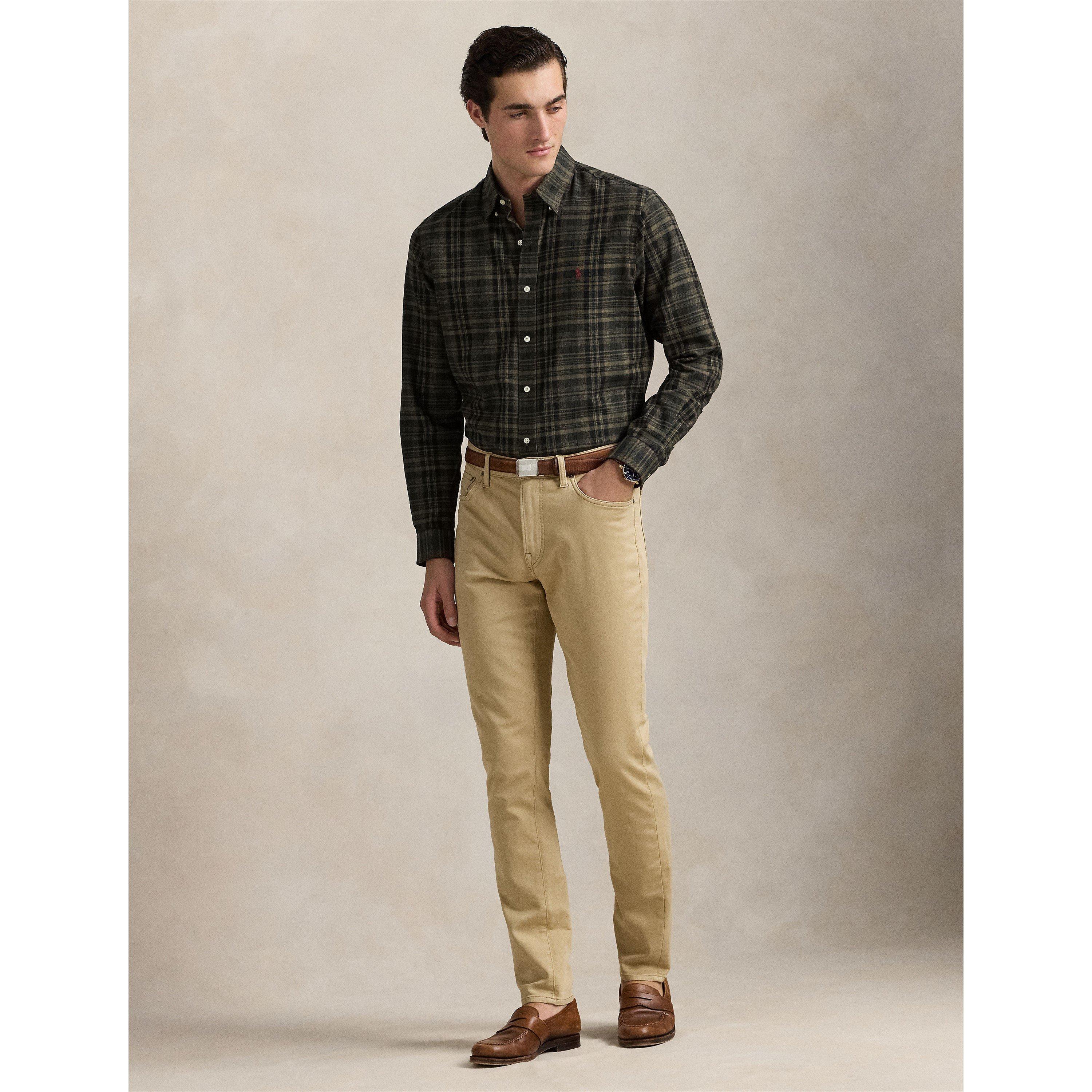 Olv Khaki Multi - Polo Ralph Lauren - Check Twill Long Sleeve Shirt - 5