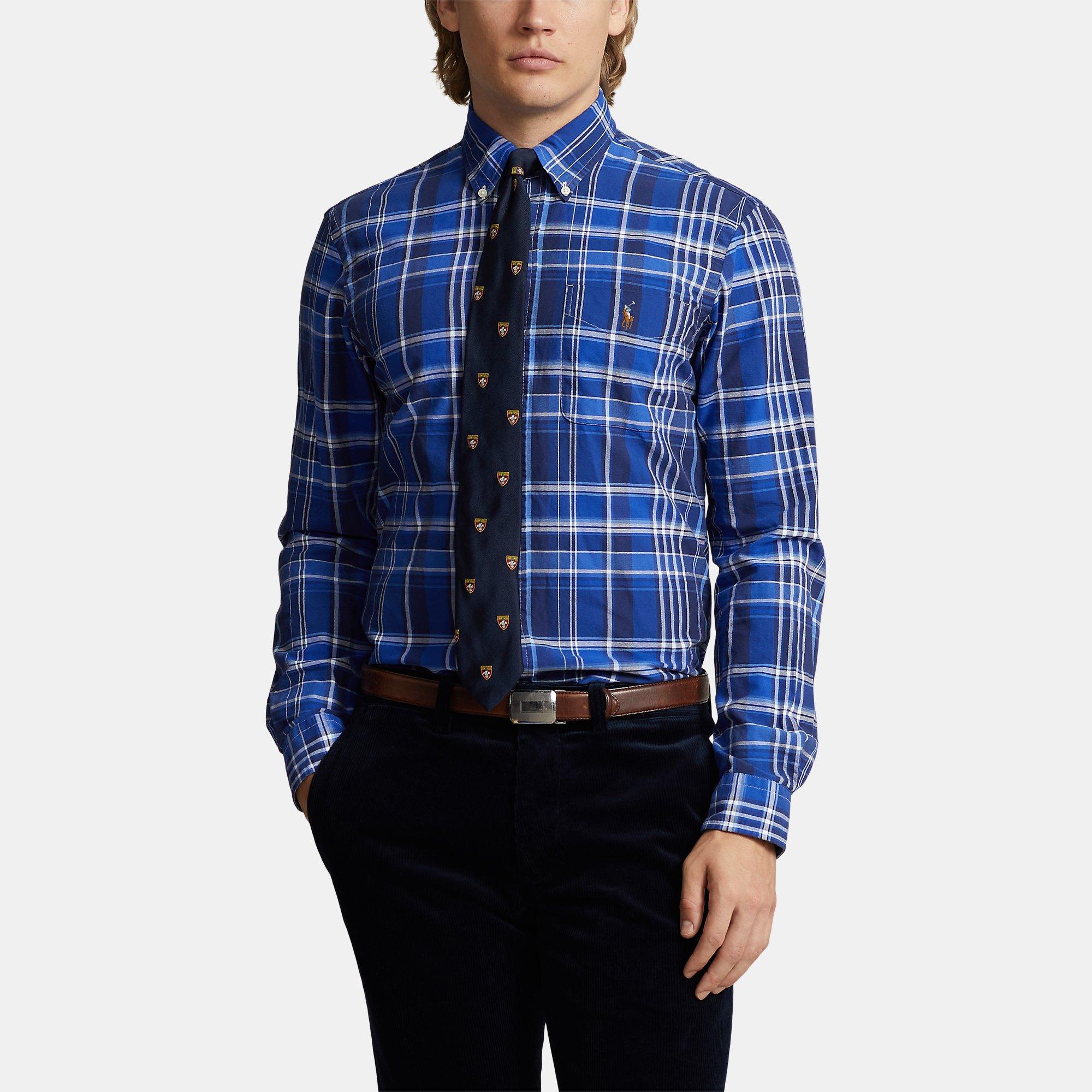 Blue Multi - Polo Ralph Lauren - Custom Fit Plaid Oxford Shirt - 2