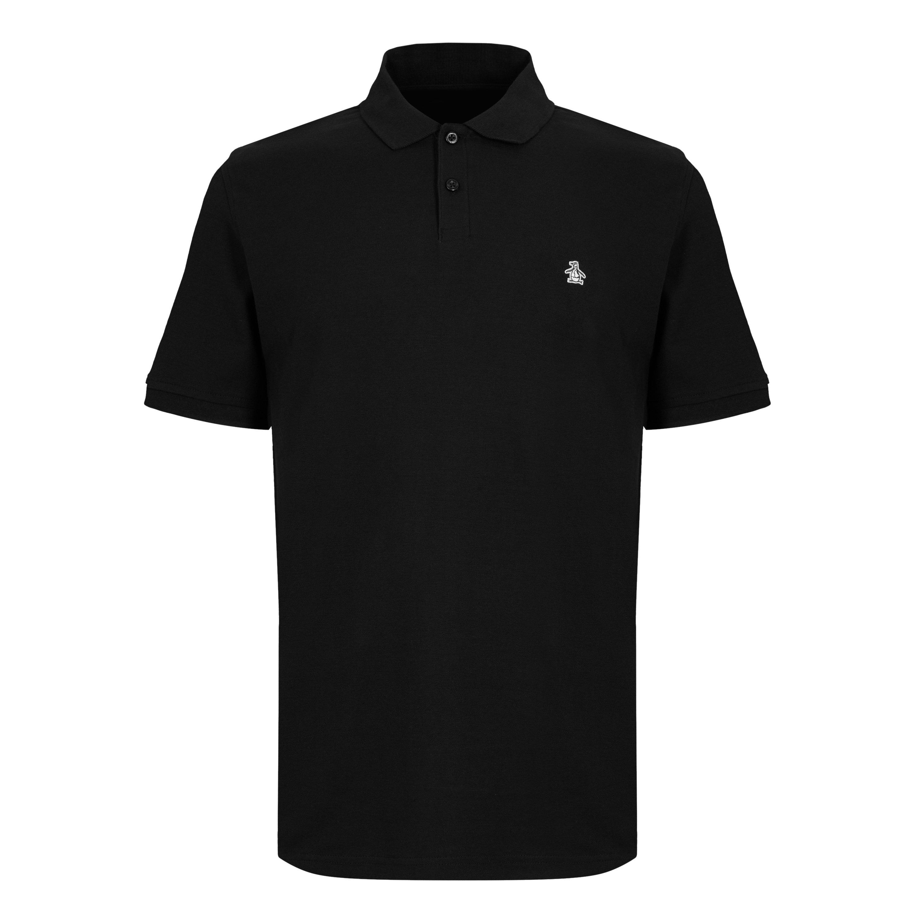 Original Penguin Men's Short Sleeve Polo Shirt - Black - X Large