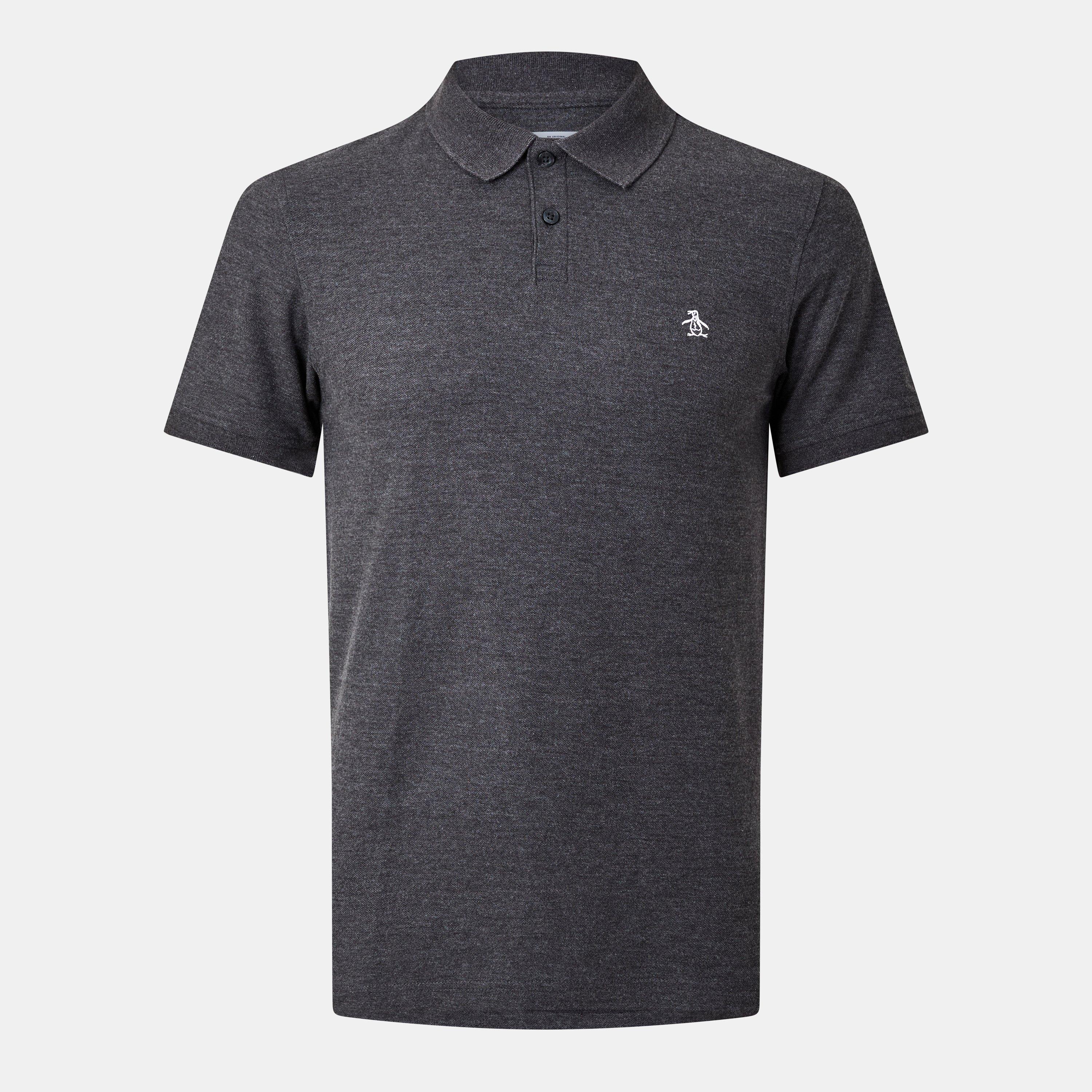 Original Penguin Men's Short Sleeve Polo Shirt - Charcoal - Medium