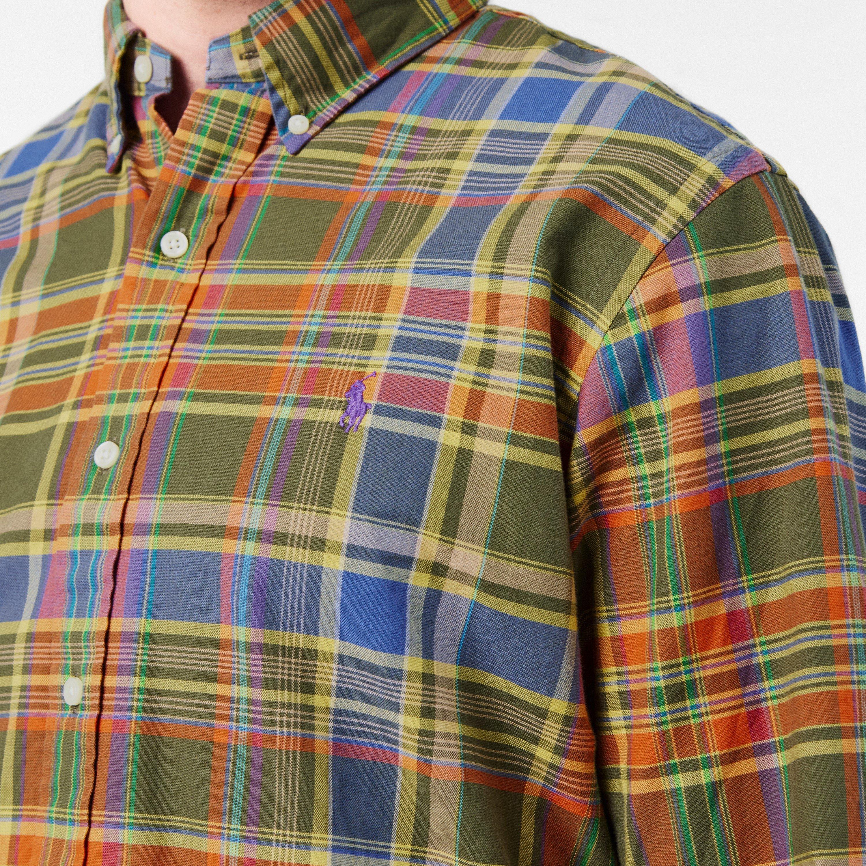 Olive Org Multi - Polo Ralph Lauren - Oxford Check Long Sleeve Shirt - 5