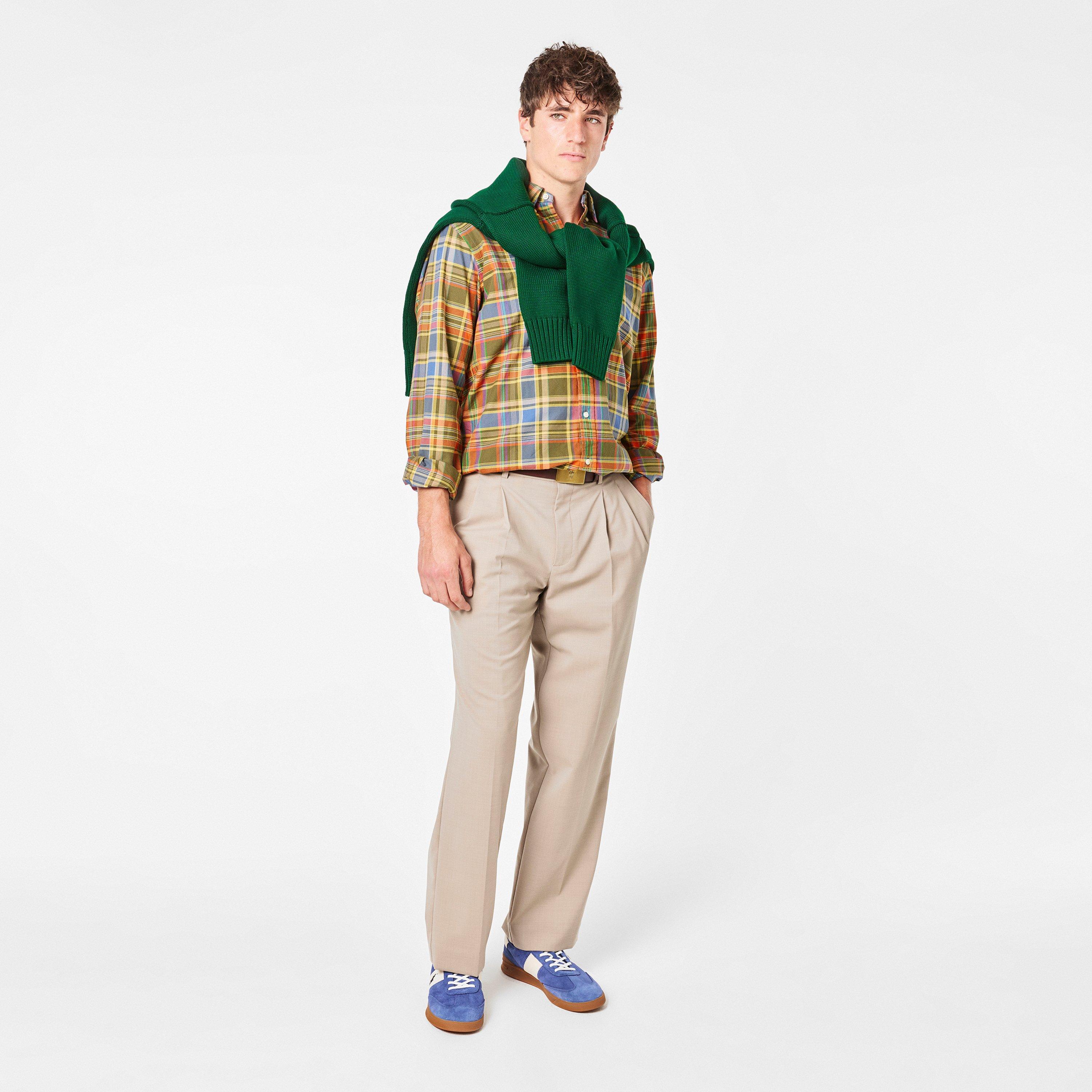 Olive Org Multi - Polo Ralph Lauren - Oxford Check Long Sleeve Shirt - 6