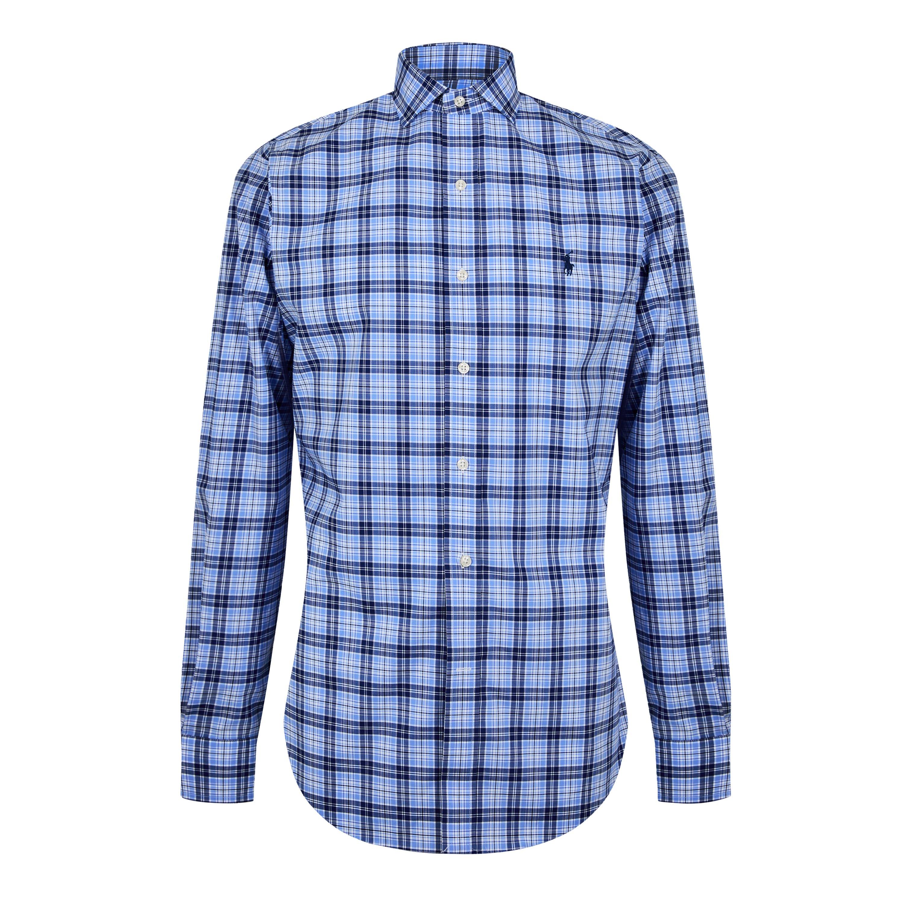 Blue Multi - Polo Ralph Lauren - Poplin Check Long Sleeve Shirt - 1