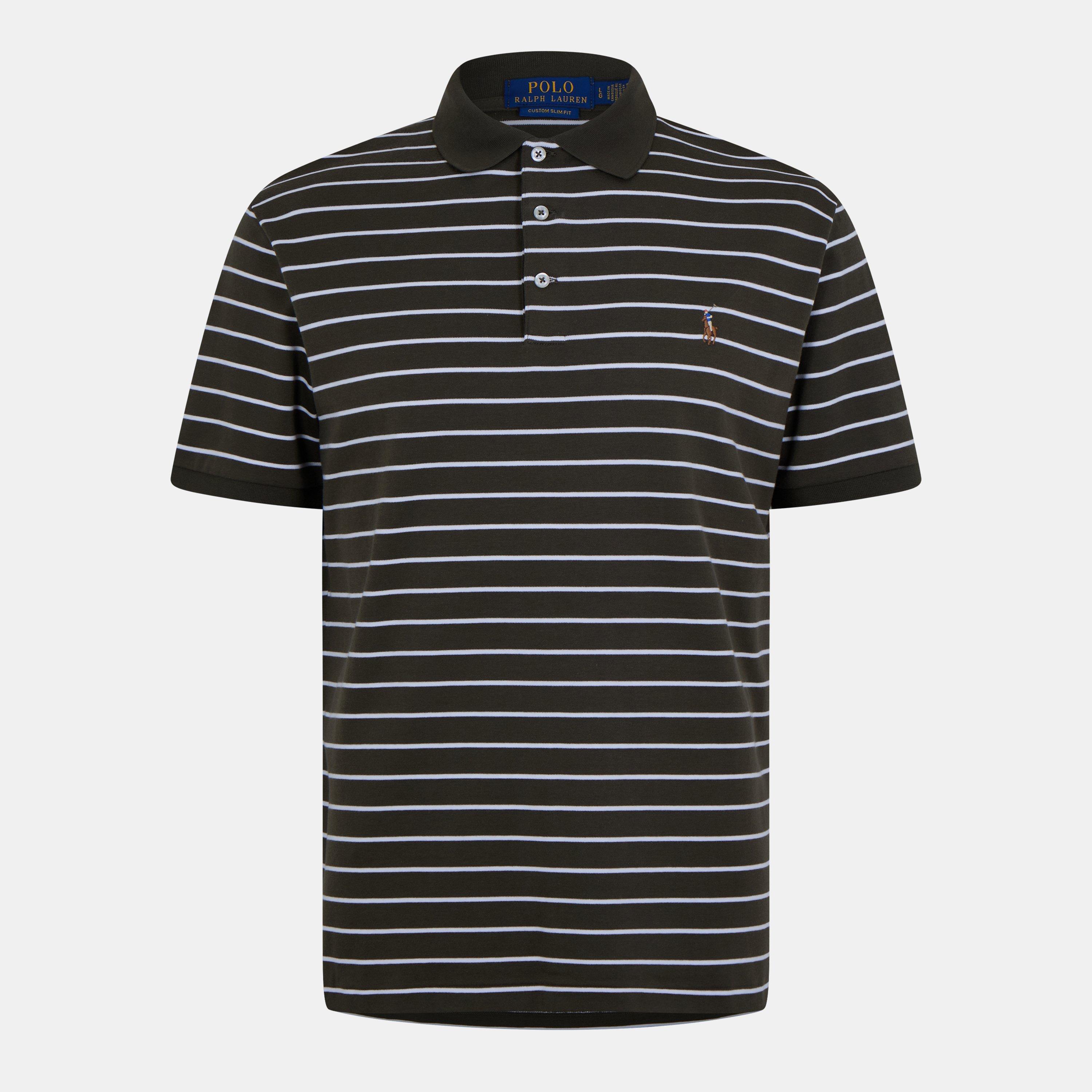 Polo Ralph Lauren Striped Polo Shirt - Armadillo/White - L
