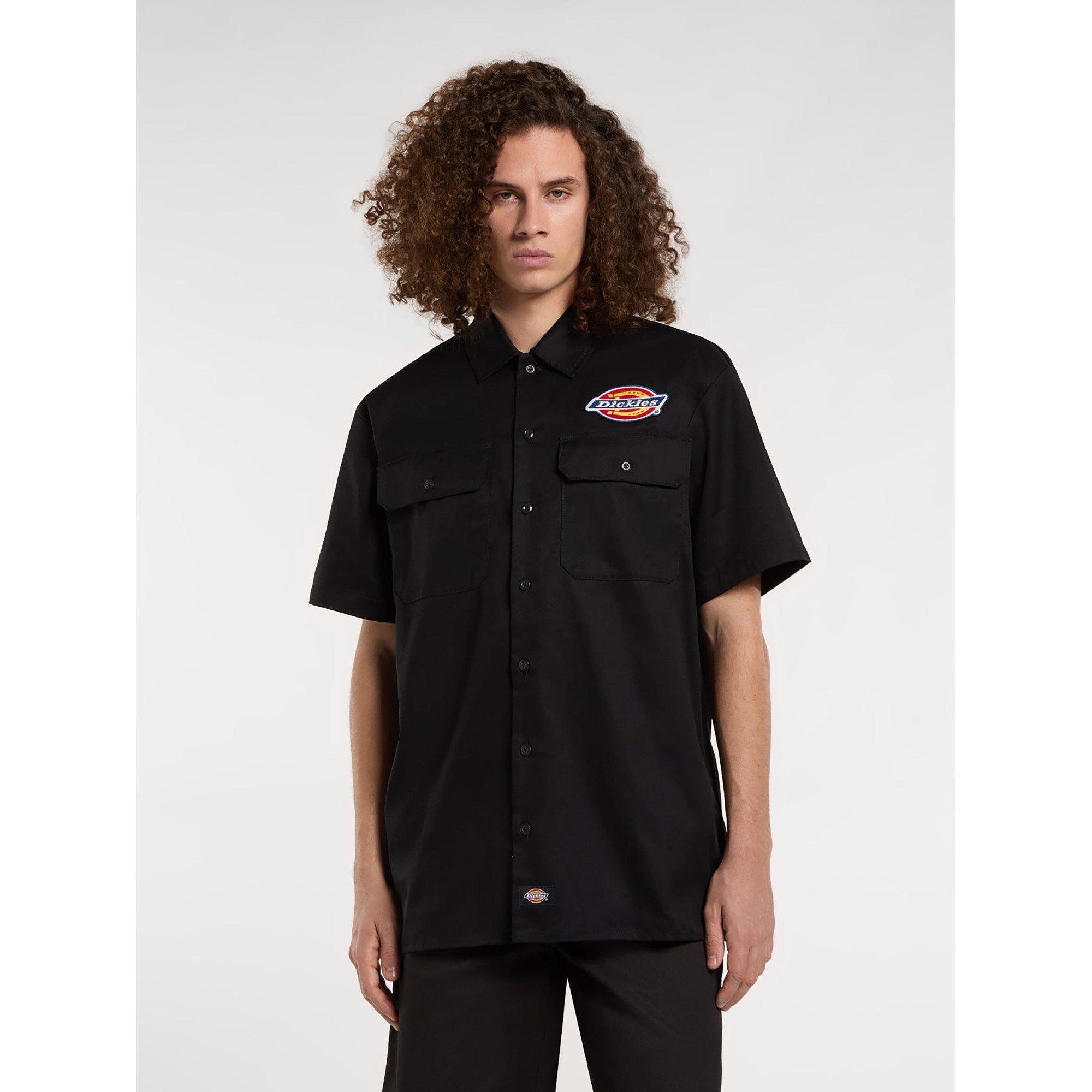 Crna - Dickies - Men's Clintondale Short-Sleeve Plain Shirt - 3