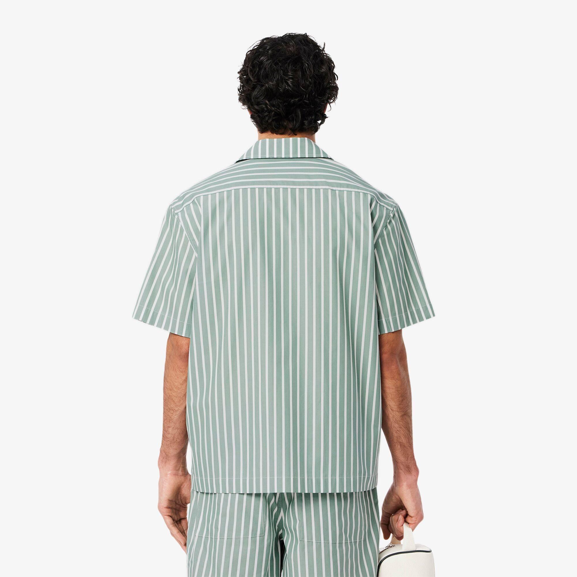 Green BLI - Lacoste - Men's Short-Sleeve Striped Patterned Shirt - 2