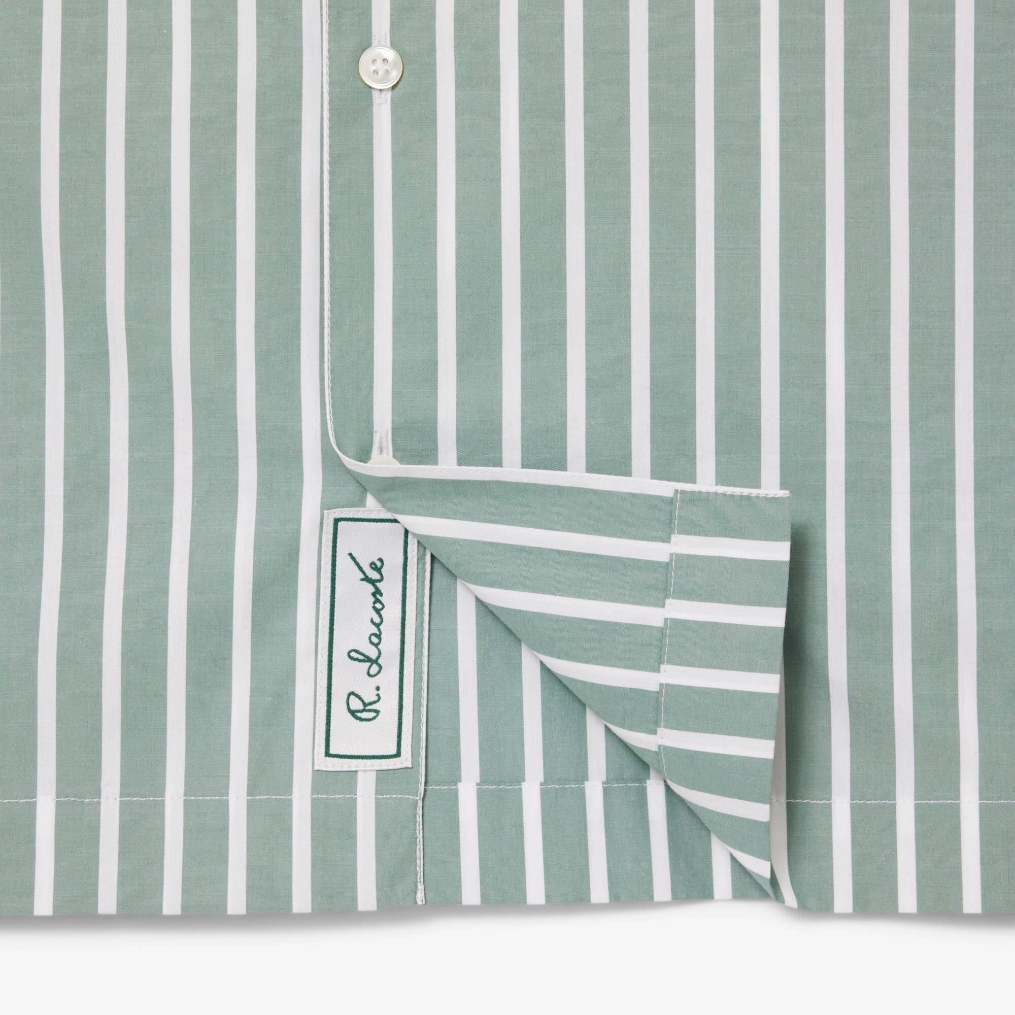 Green BLI - Lacoste - Men's Short-Sleeve Striped Patterned Shirt - 6