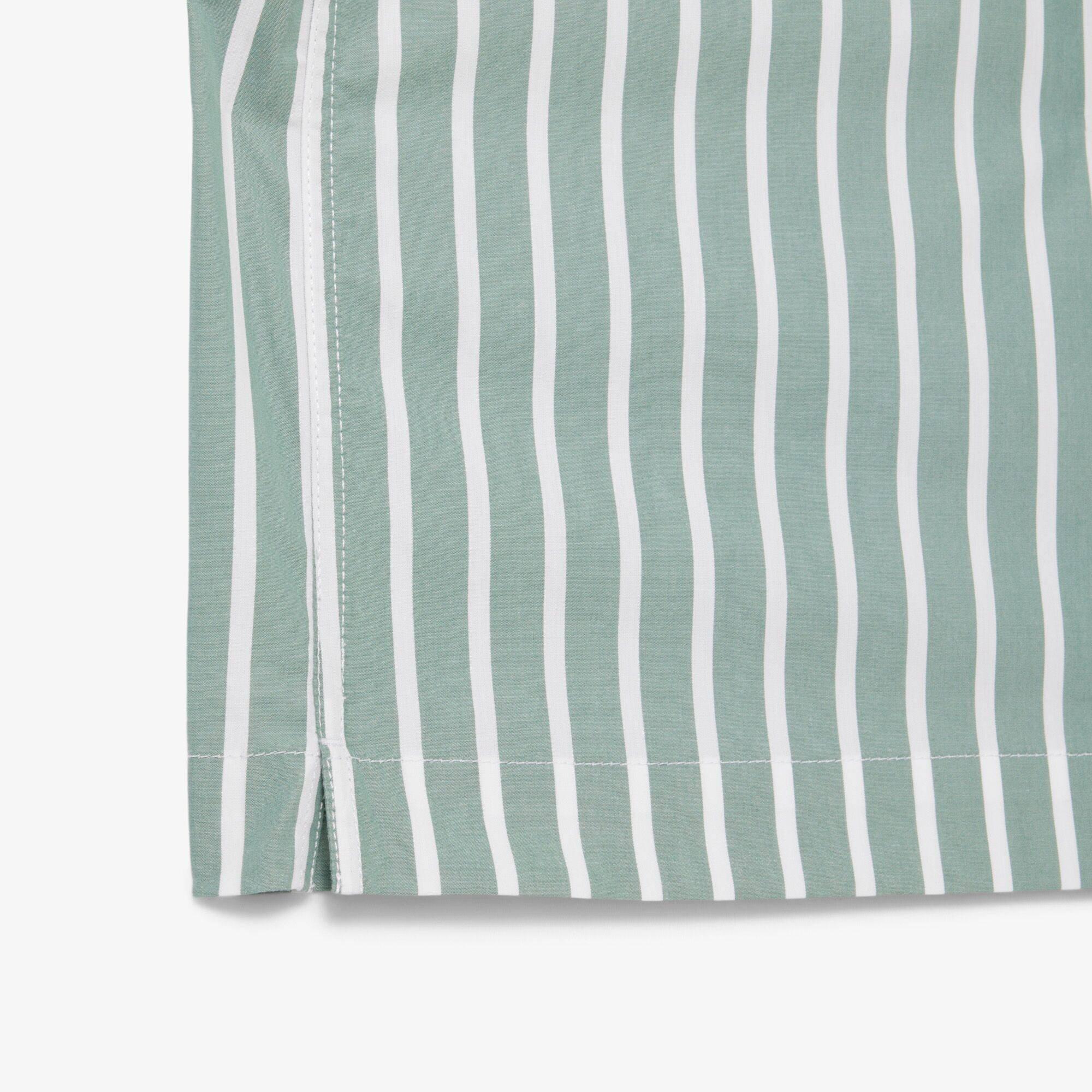 Green BLI - Lacoste - Men's Short-Sleeve Striped Patterned Shirt - 7