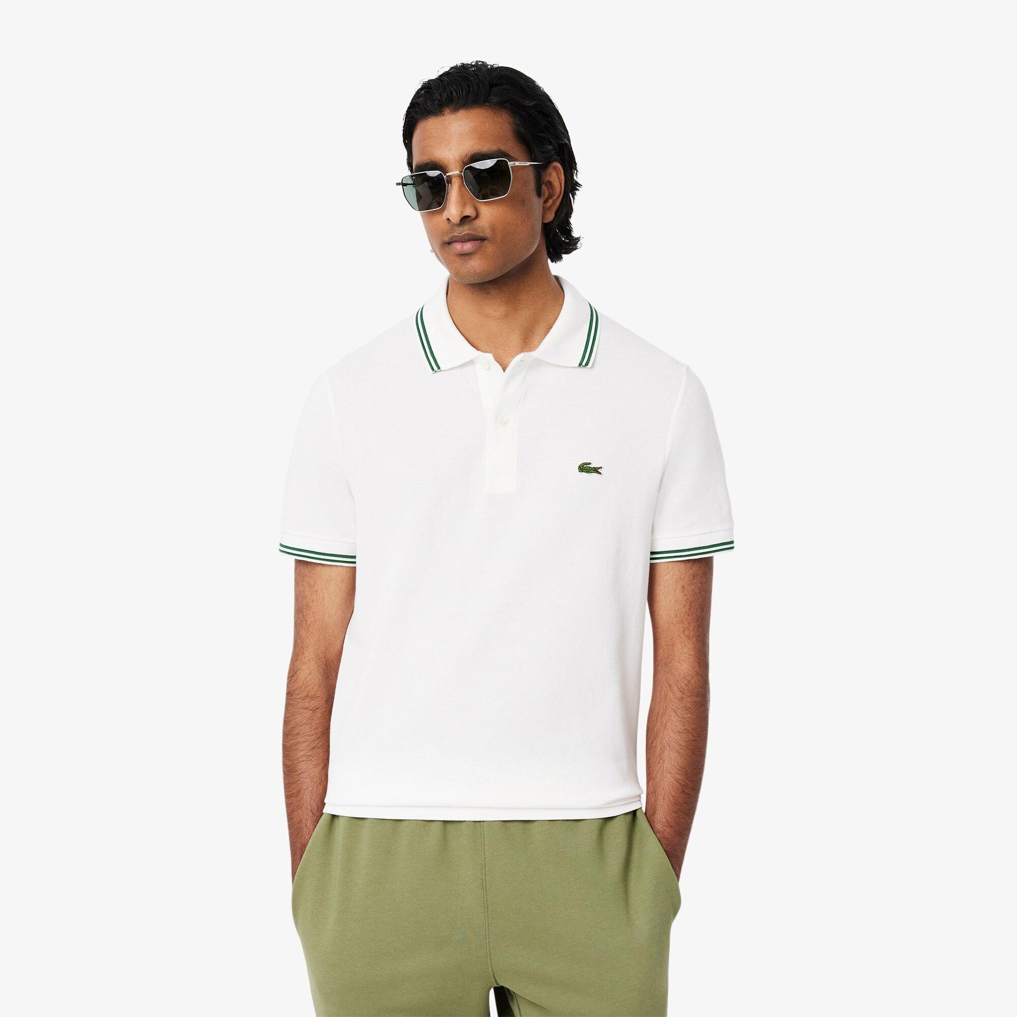 Blanco 001 - Lacoste - Men's Tipped Short-Sleeve Polo Shirt - 3