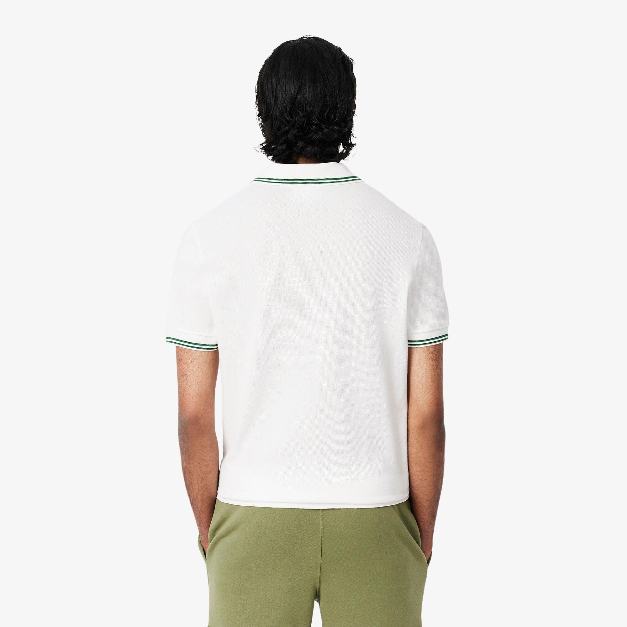 Blanco 001 - Lacoste - Men's Tipped Short-Sleeve Polo Shirt - 4