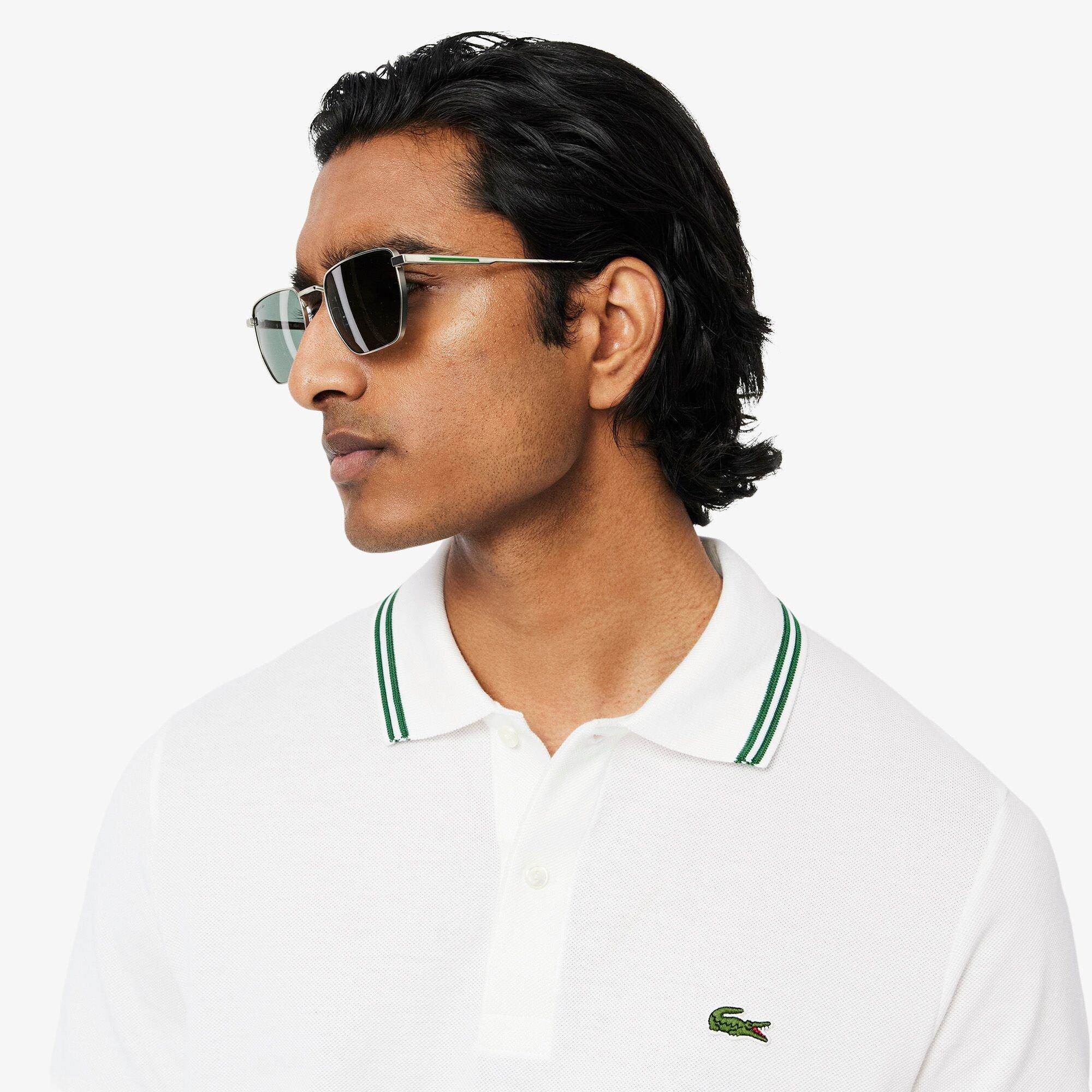 Blanco 001 - Lacoste - Men's Tipped Short-Sleeve Polo Shirt - 5
