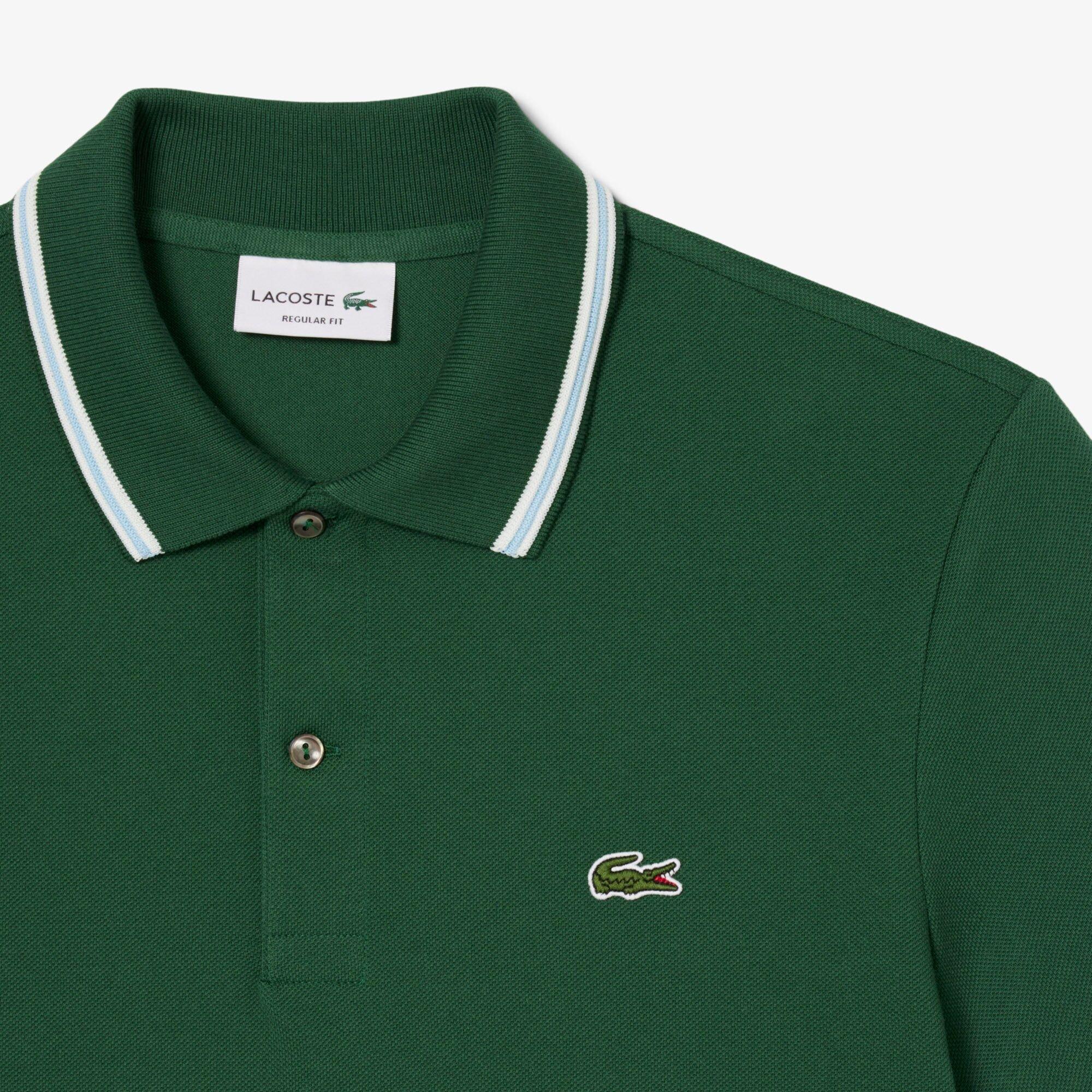 Green 132 - Lacoste - Men's Tipped Short-Sleeve Polo Shirt - 6