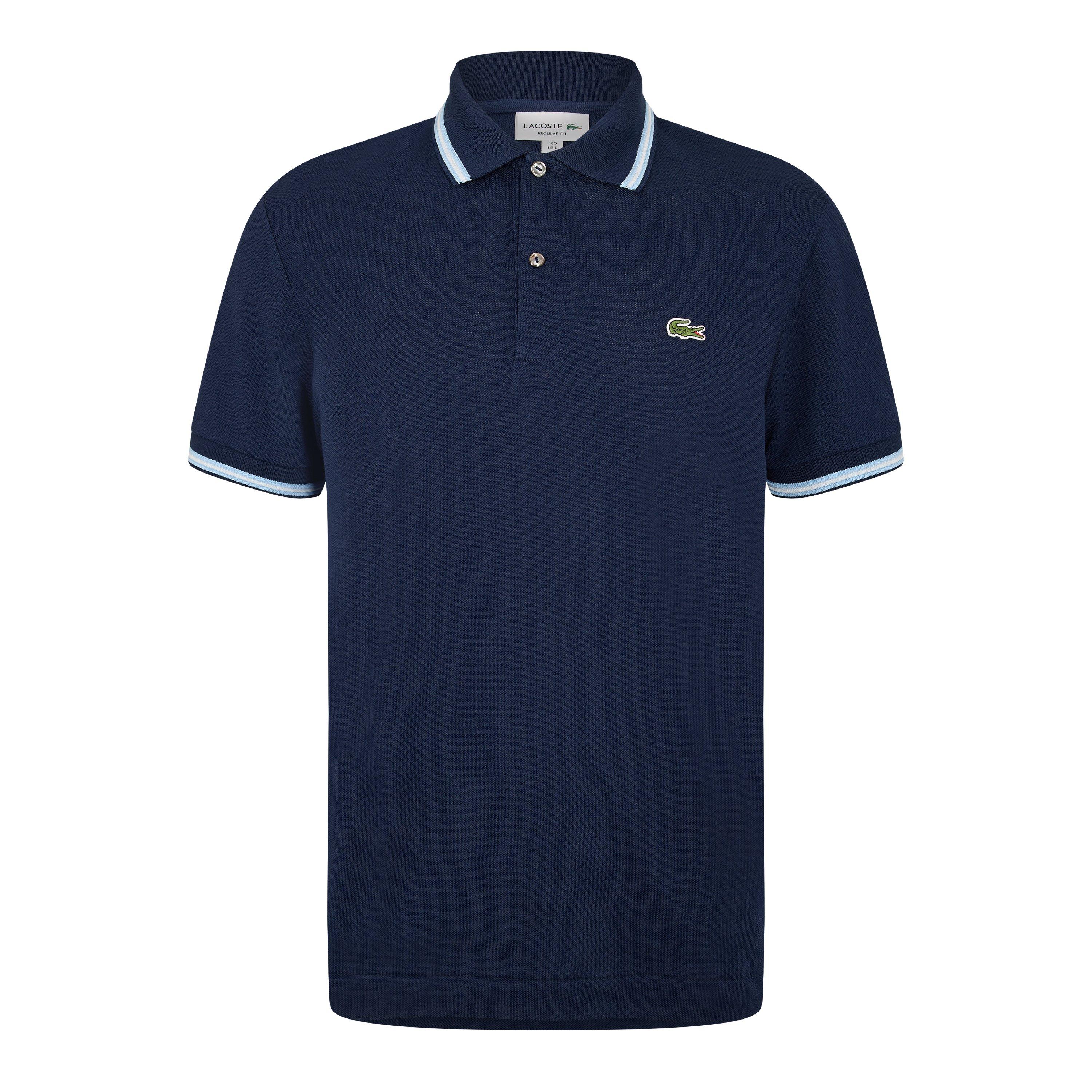 Lacoste Men's Tipped Short-Sleeve Polo Shirt - Navy 166 - S