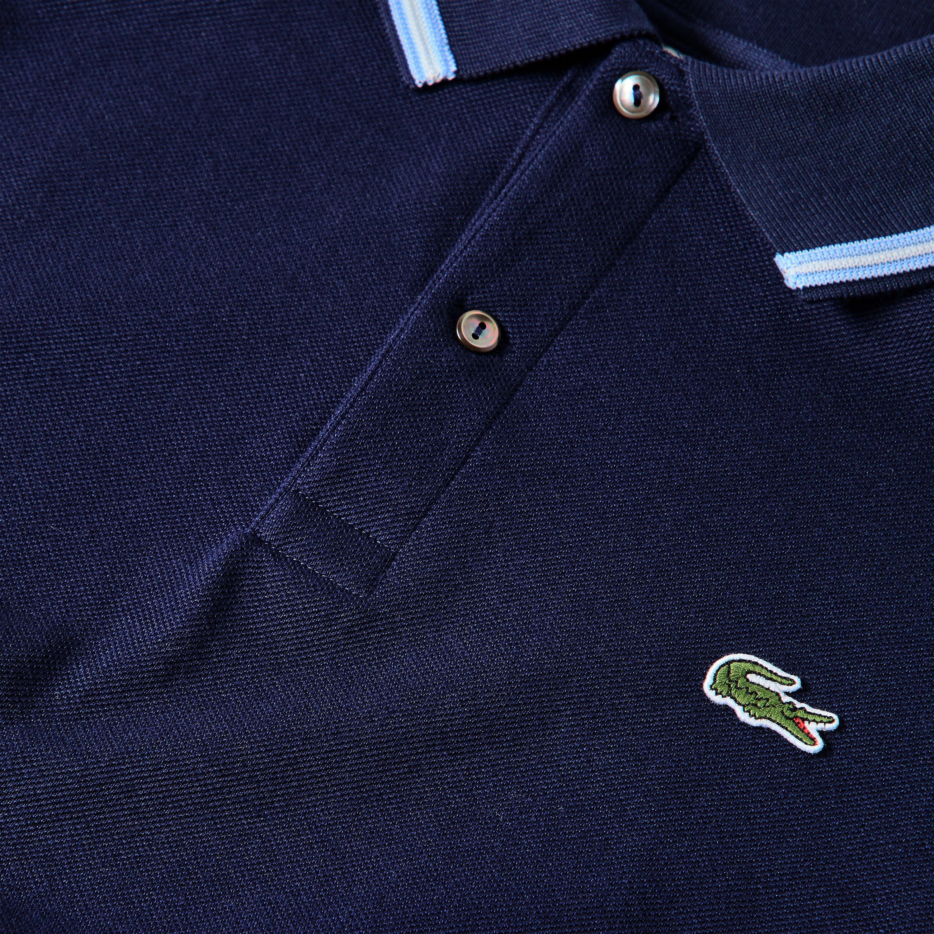 Navy 166 - Lacoste - Men's Tipped Short-Sleeve Polo Shirt - 5