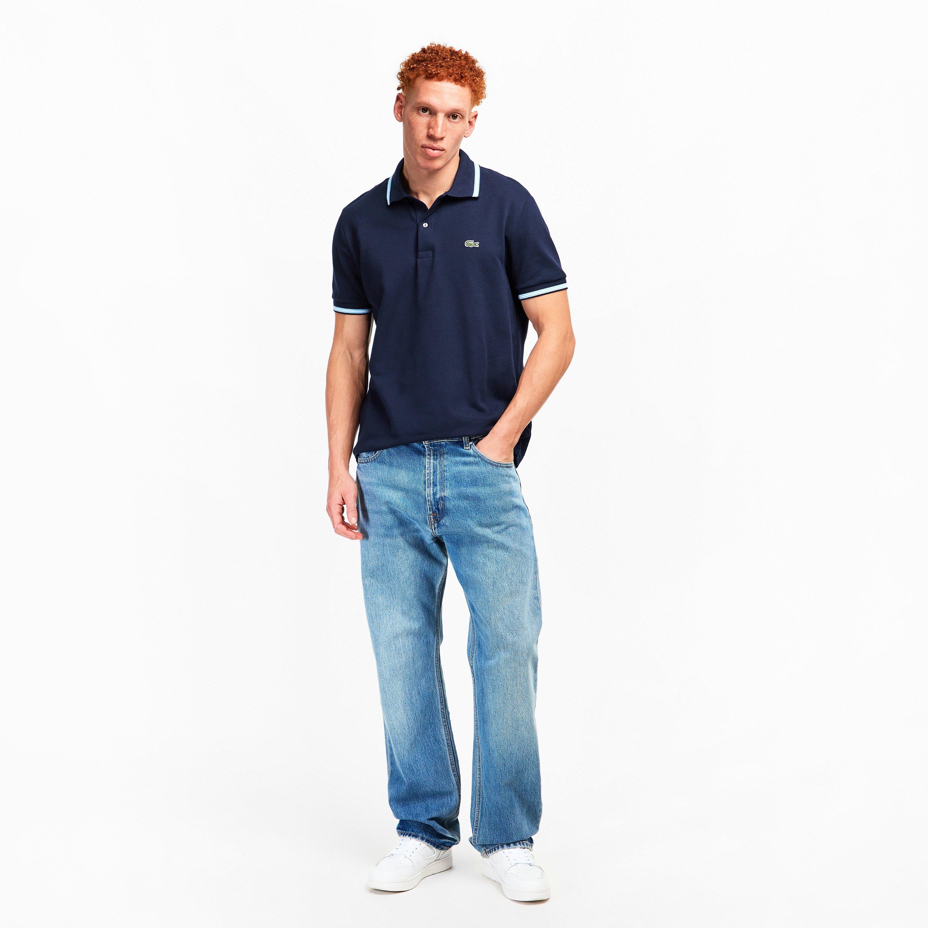Navy 166 - Lacoste - Men's Tipped Short-Sleeve Polo Shirt - 6
