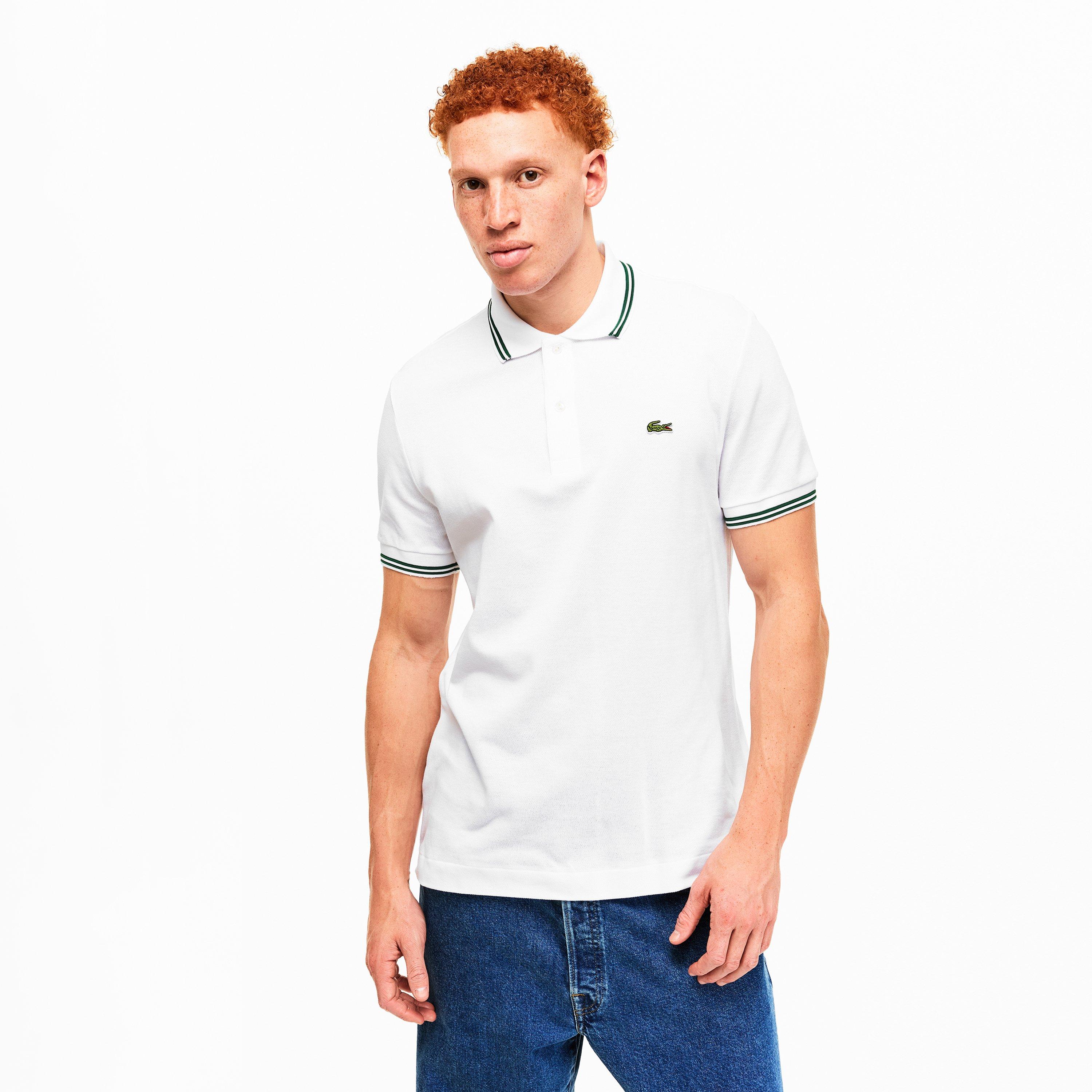 Weiß 001 - Lacoste - Men's Tipped Short-Sleeve Polo Shirt - 3