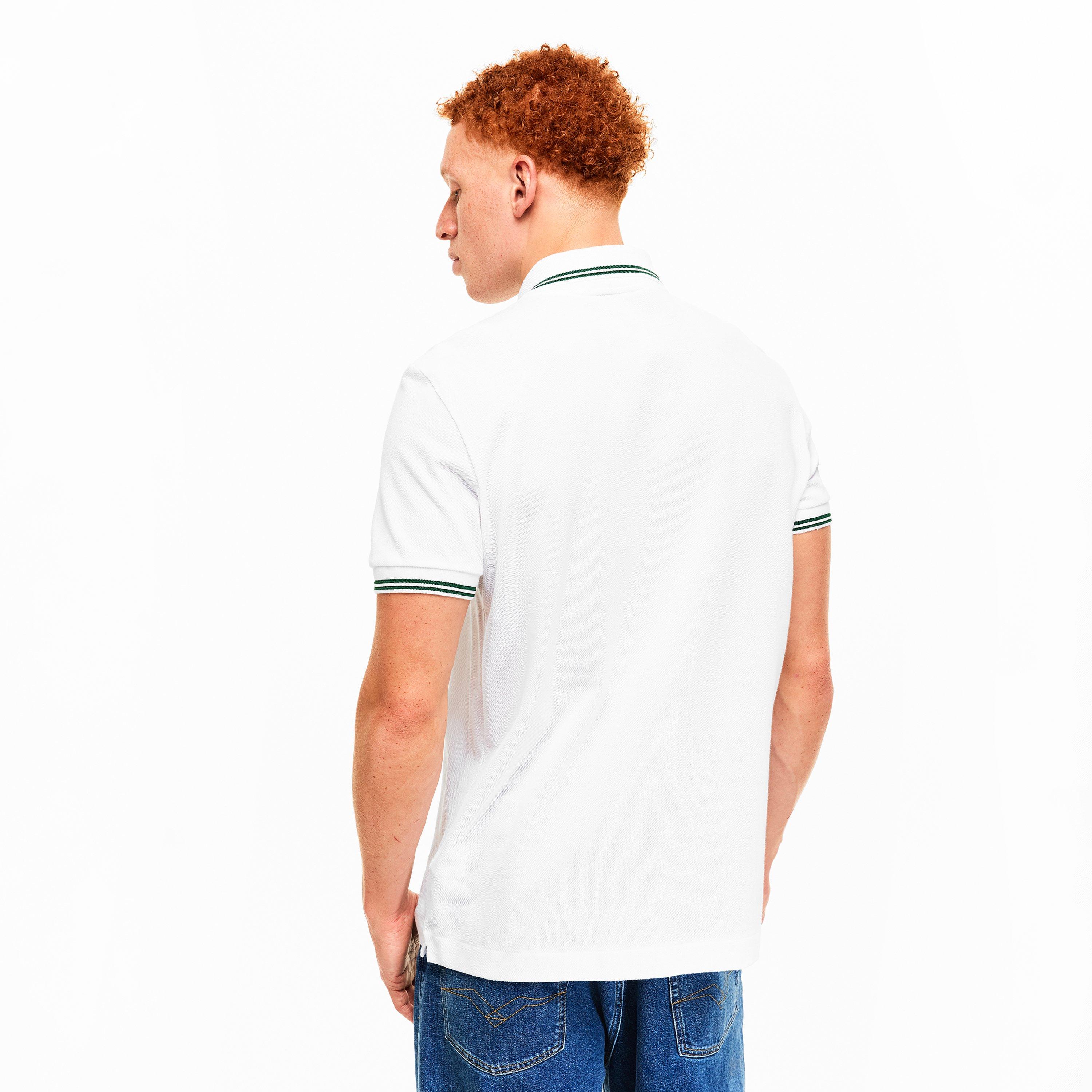 Weiß 001 - Lacoste - Men's Tipped Short-Sleeve Polo Shirt - 4