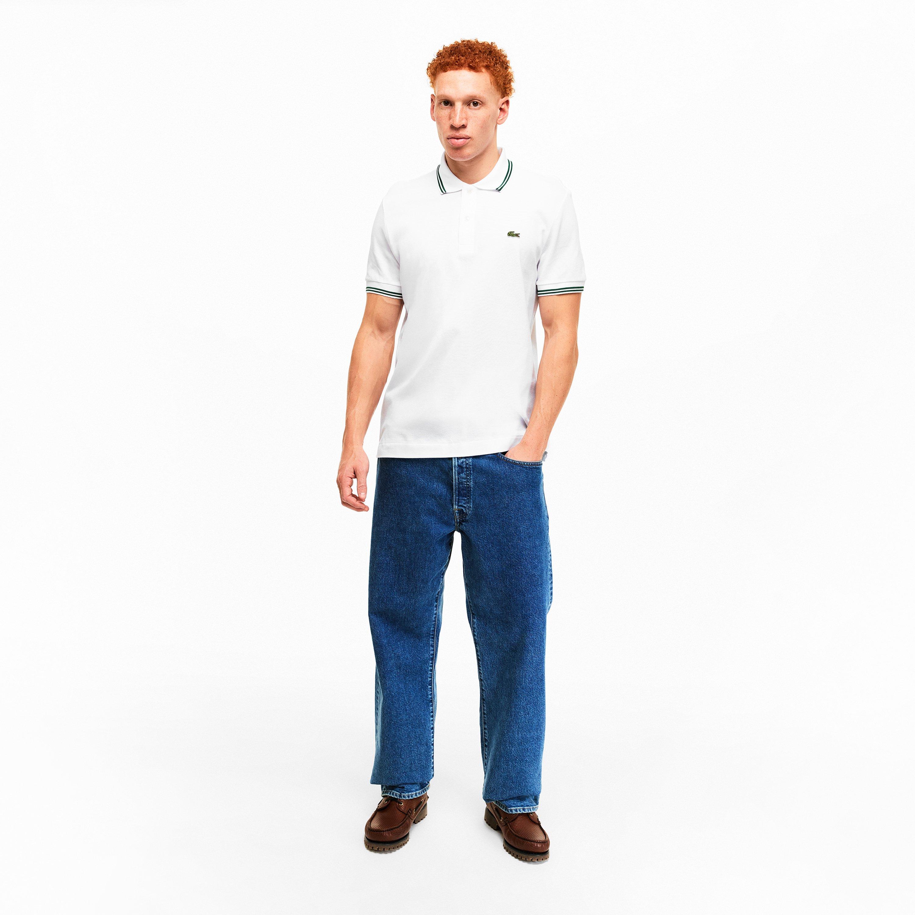 Weiß 001 - Lacoste - Men's Tipped Short-Sleeve Polo Shirt - 5