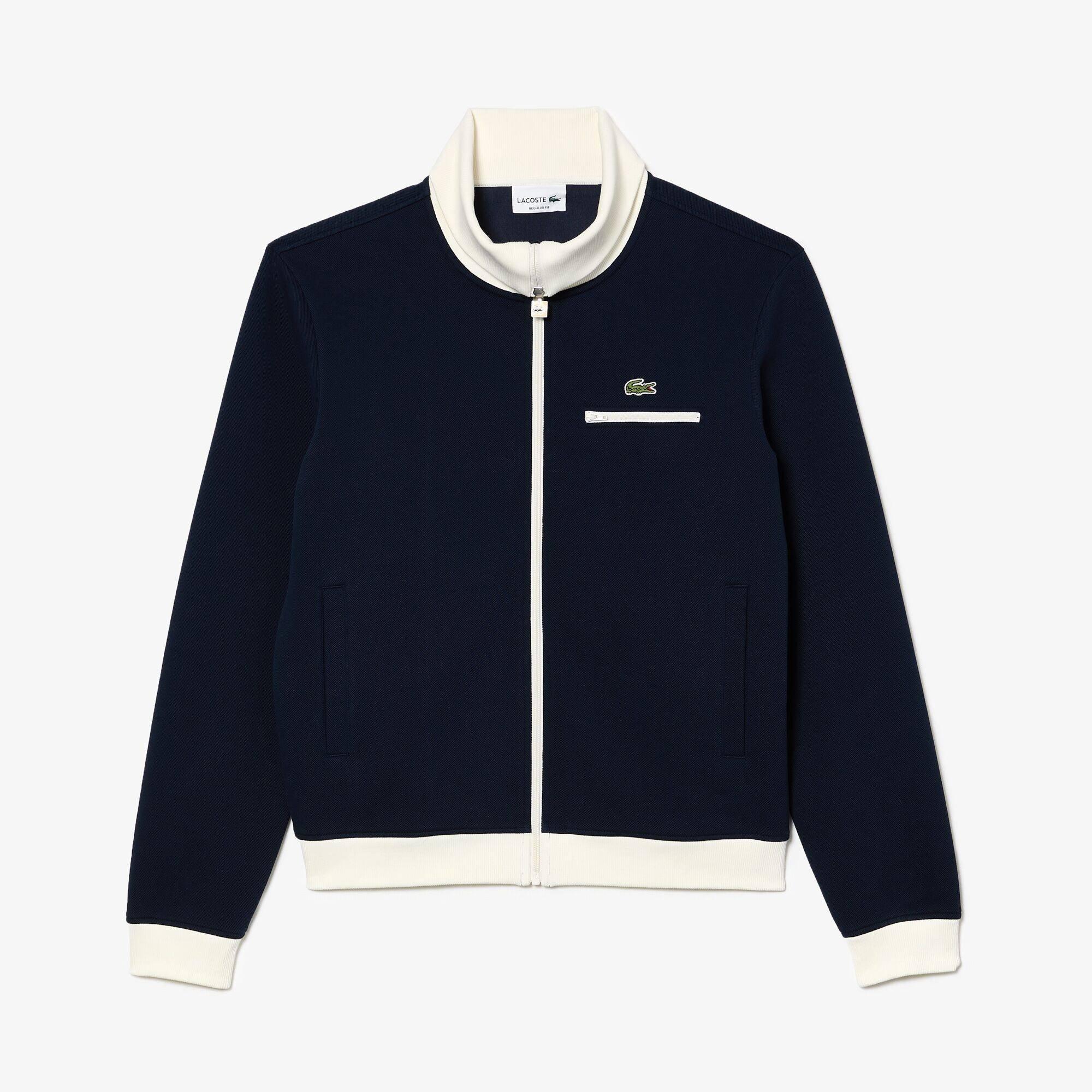 Navy CYI - Lacoste - Men's Pique Full-Zip Fleece - 2