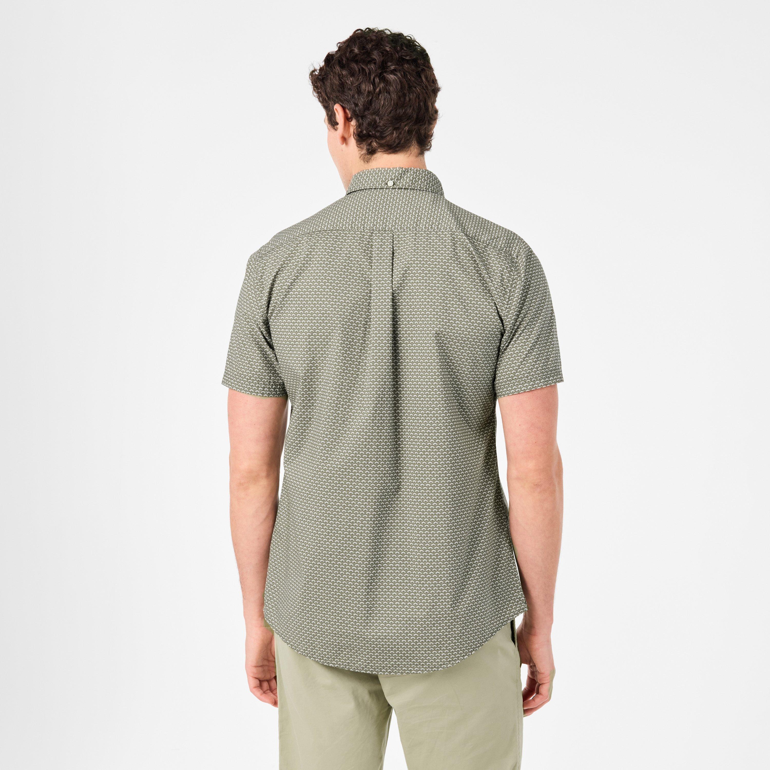 Olive OL51 - Barbour - Shell Tailored Short Sleeve Shirt - 4