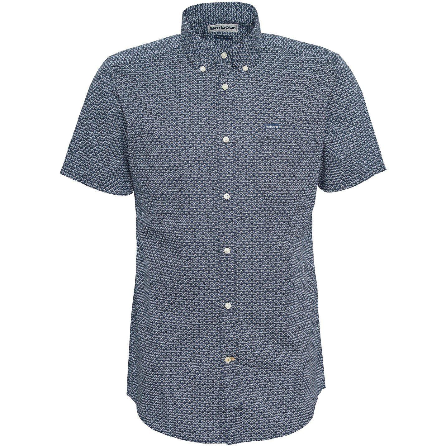Navy NY91 - Barbour - Shell Tailored Short Sleeve Shirt - 1