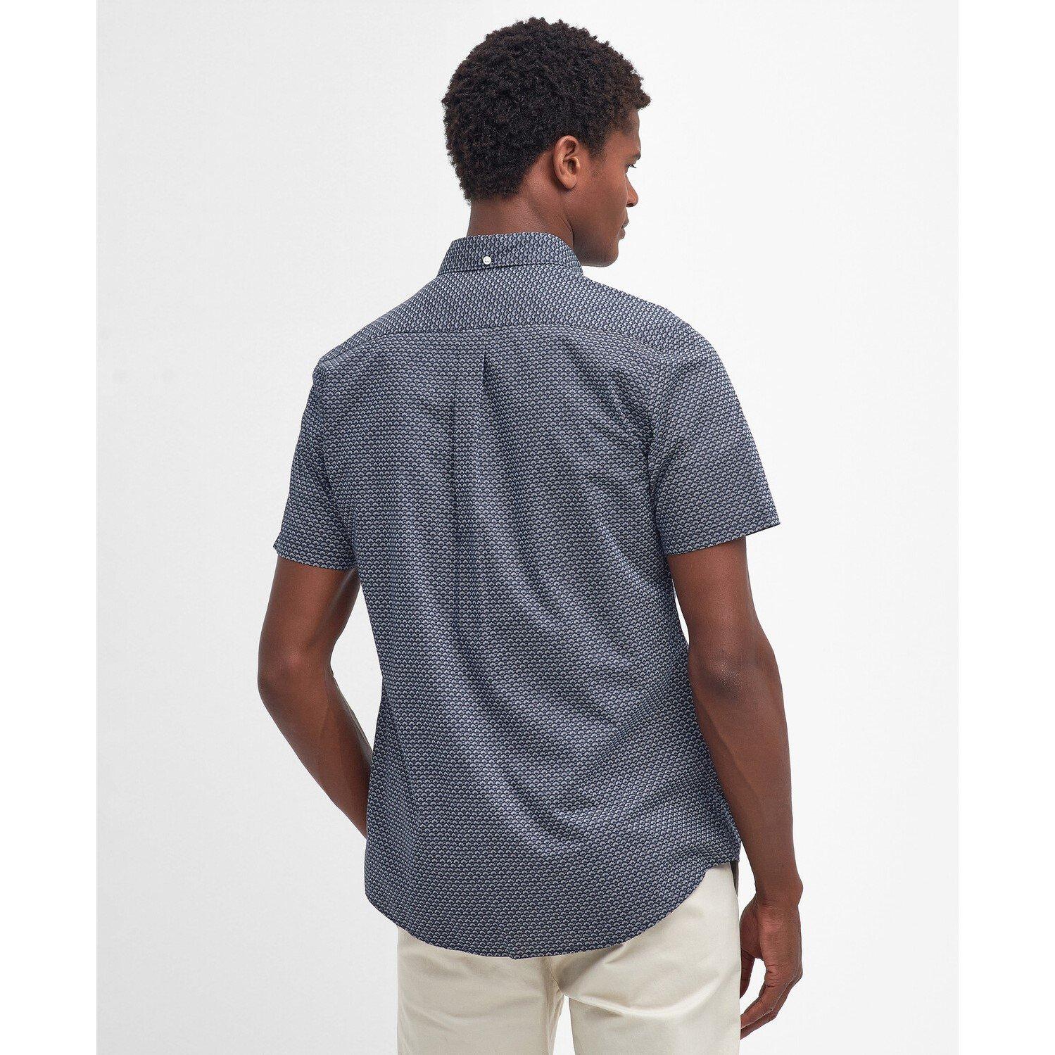 Navy NY91 - Barbour - Shell Tailored Short Sleeve Shirt - 3